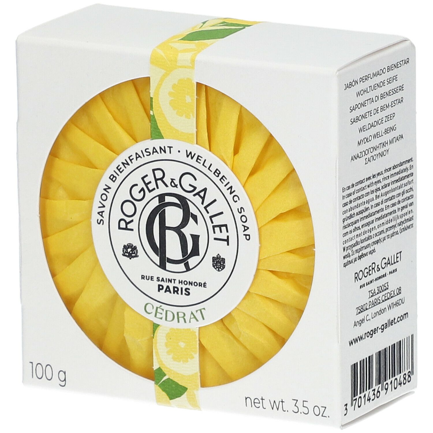 Roger & Gallet Savon Bienfaisant CÉDRAT 100 g Savon