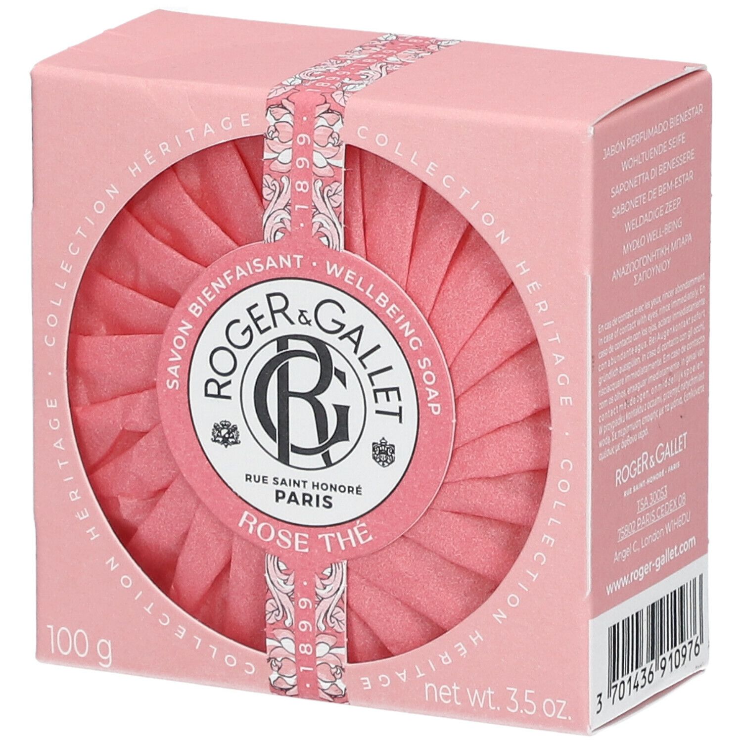 Roger & Gallet Savon Bienfaisant ROSE THÉ 100 g Savon
