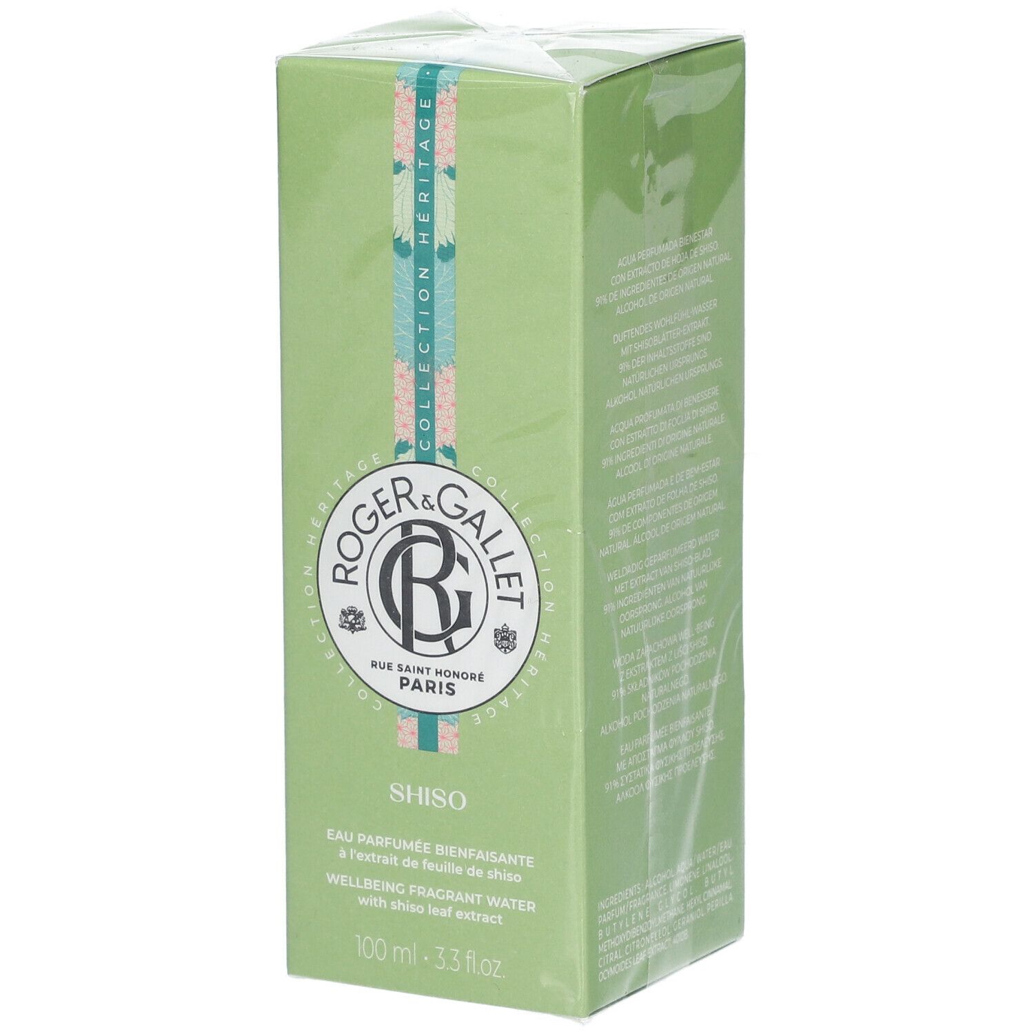 Roger & Gallet Eau Parfumée Bienfaisante SHISO 100 ml Eau Pour Le Visage
