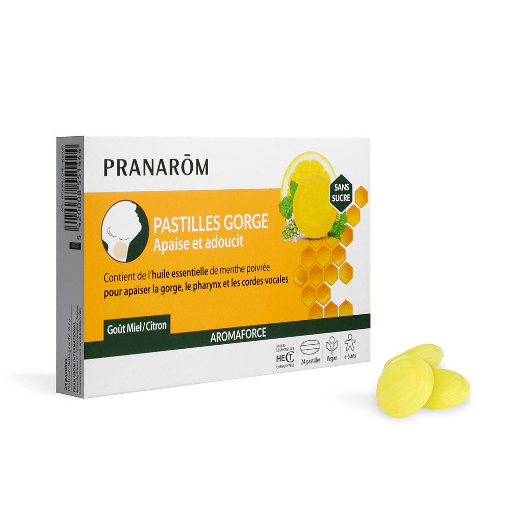 Pranarom Pranarôm Aromaforce Pastilles Gorge Miel - Citron Pastille(S) 24 Pc(S) Enfants