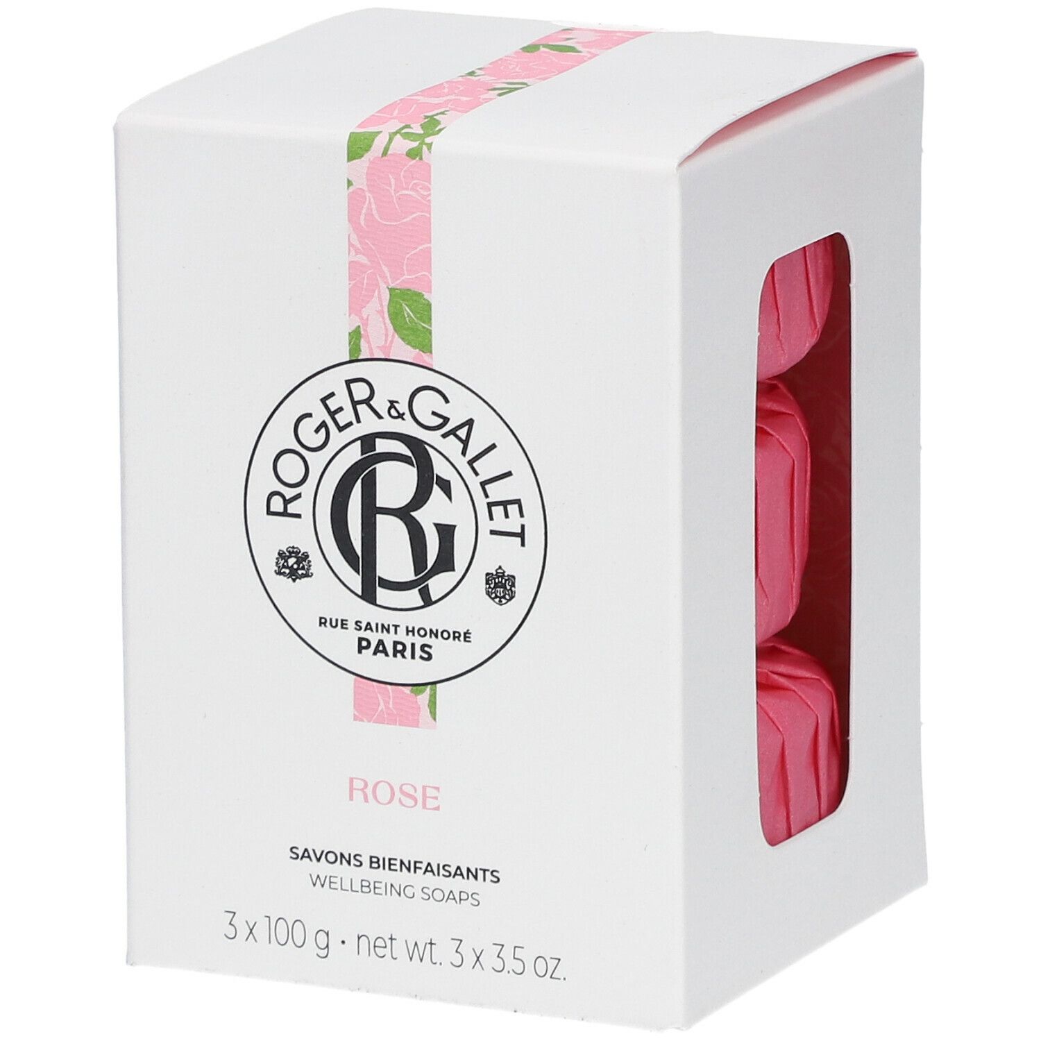 Roger & Gallet Savon Bienfaisant ROSE 3x100 g