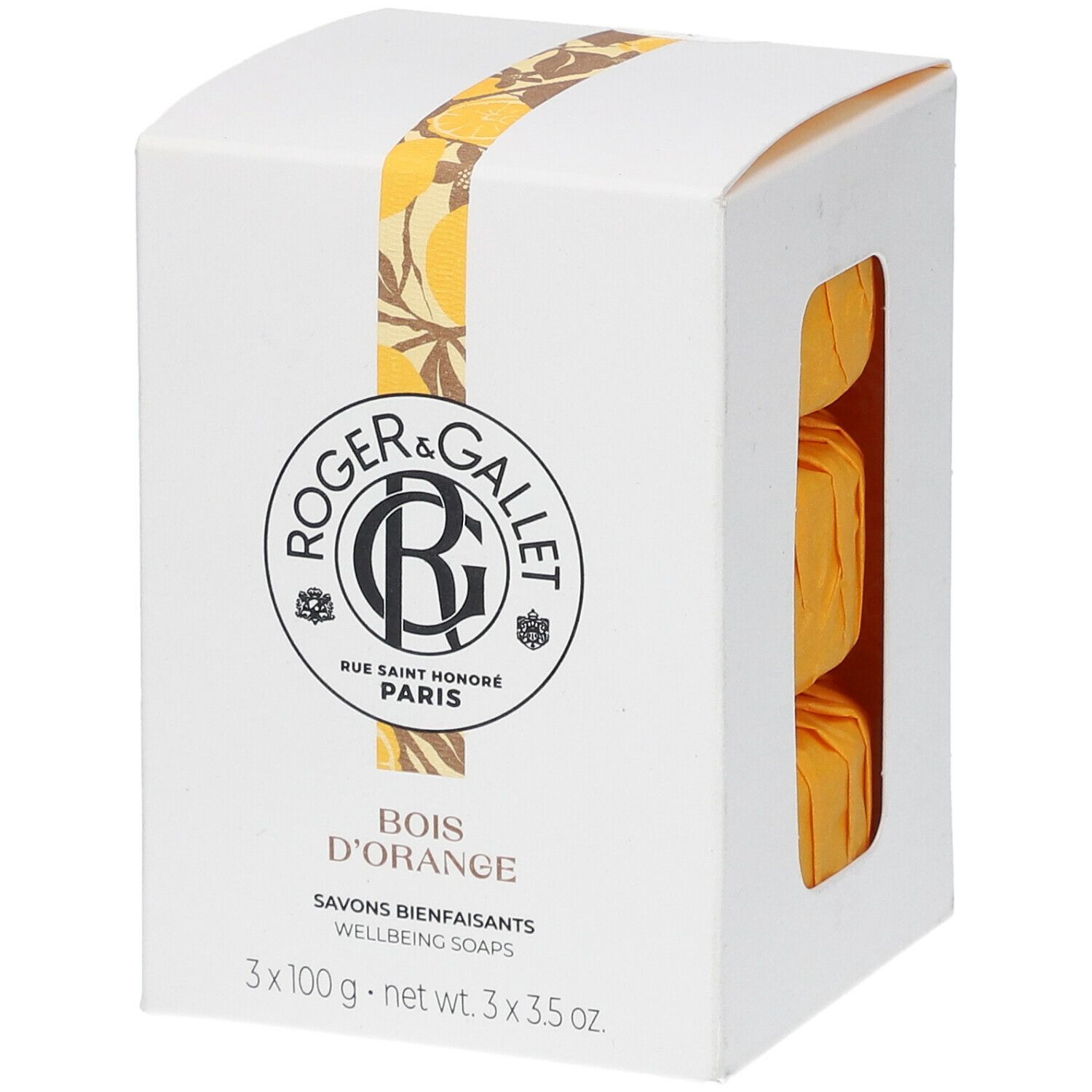 Roger & Gallet Savon Bienfaisant BOIS D'ORANGE 3x100 g Savon