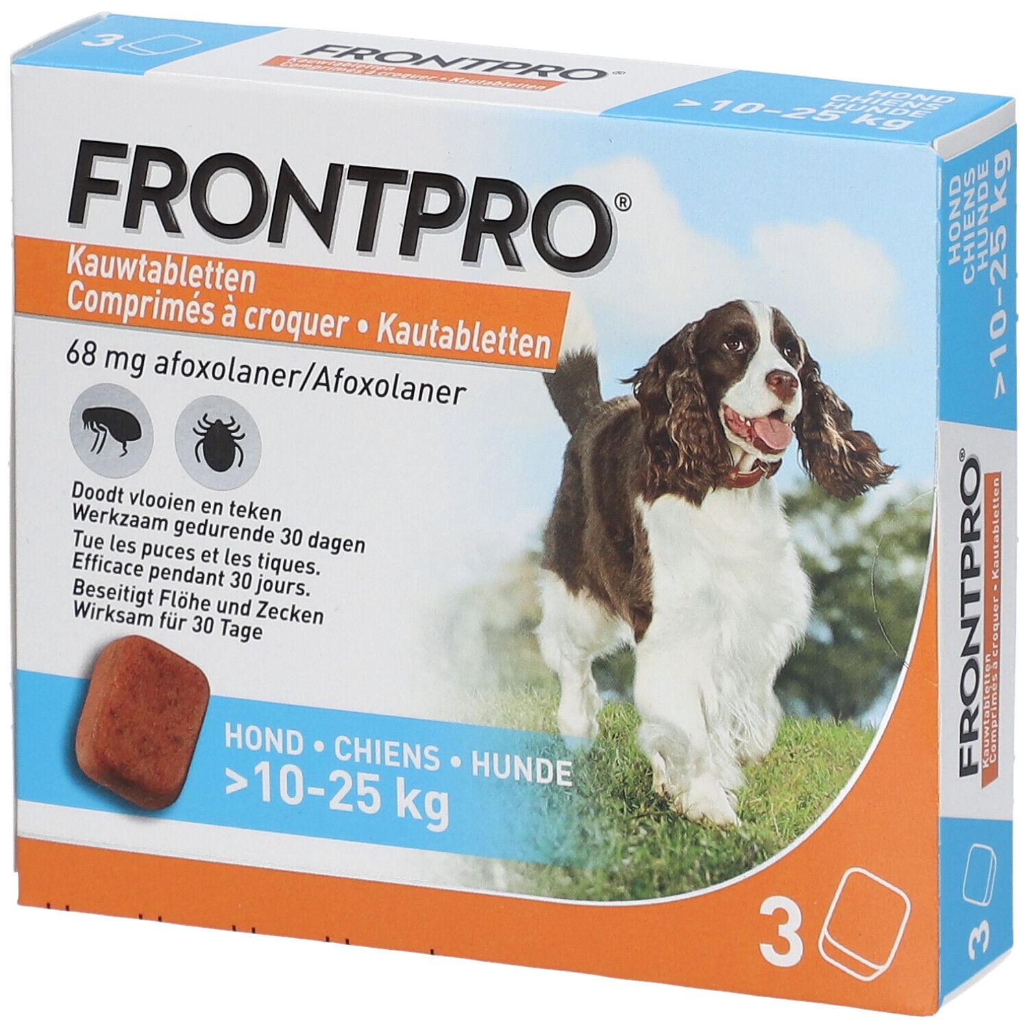 FRONTPRO® Comprimés à croquer Chien 10-25 kg 3 pc(s) Comprimé(S) À Croquer