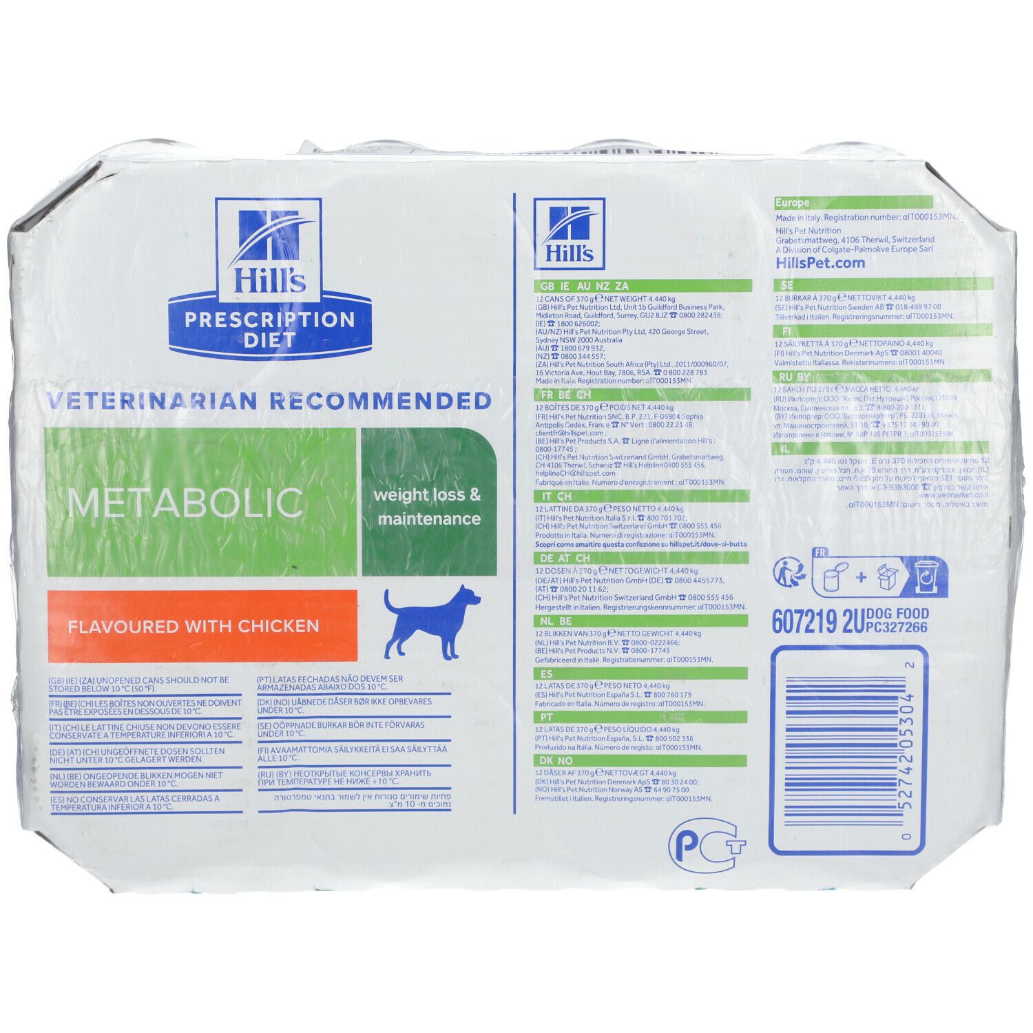 Hill's Prescription Diet Canine Metabolic 12x370 g 12x370 g Aliment