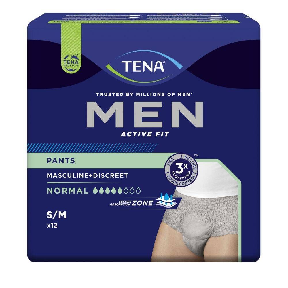 TENA Men Active Fit Pants Normal Small - Medium 772702 Culotte D'Incontinence 12 pc(s)