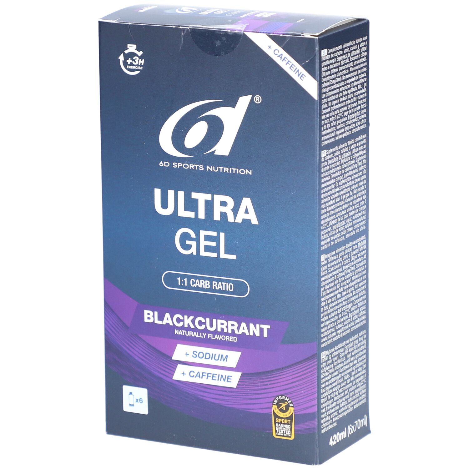 6D SPORTS NUTRITION Ultra Gel Black Currant 6 pc(s) Gel Zum Einnehmen New