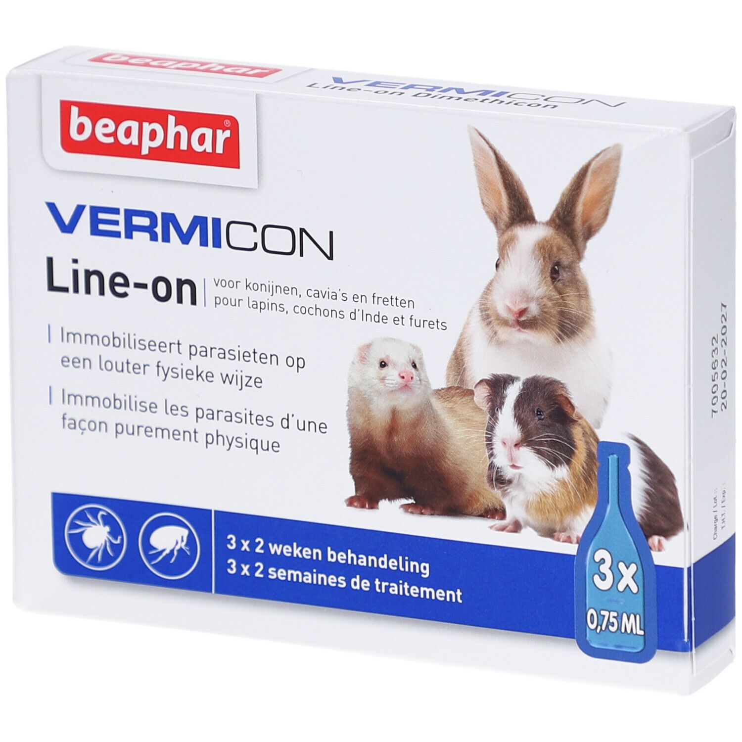 Beaphar® Vermicon Line-On Rongeur Pipette(S) Unidose(S) 3x0,75 ml