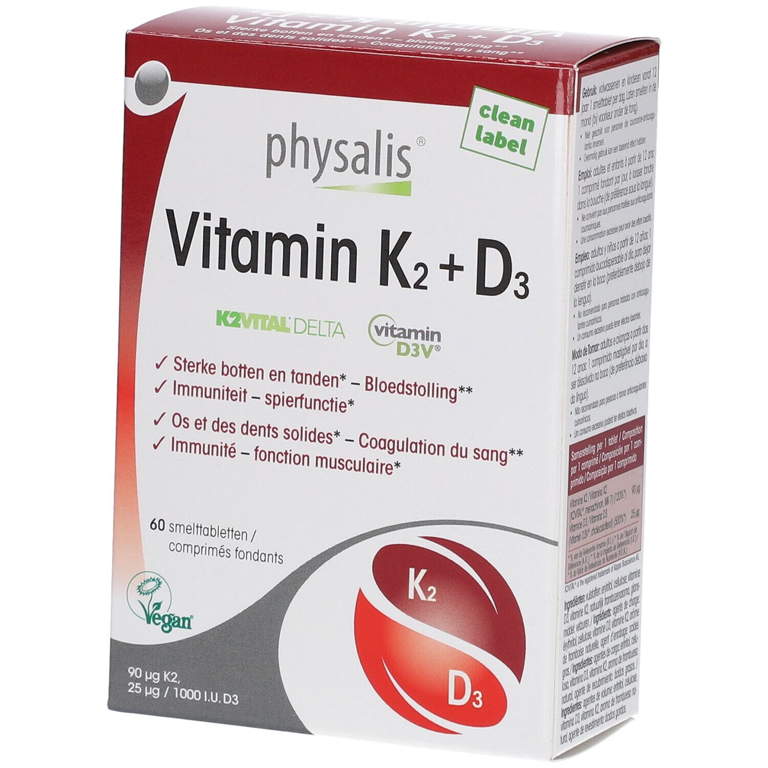 Physalis Physalis® Vitamine K2 + D3 Comprimé(S) 60 Pc(S) Enfants