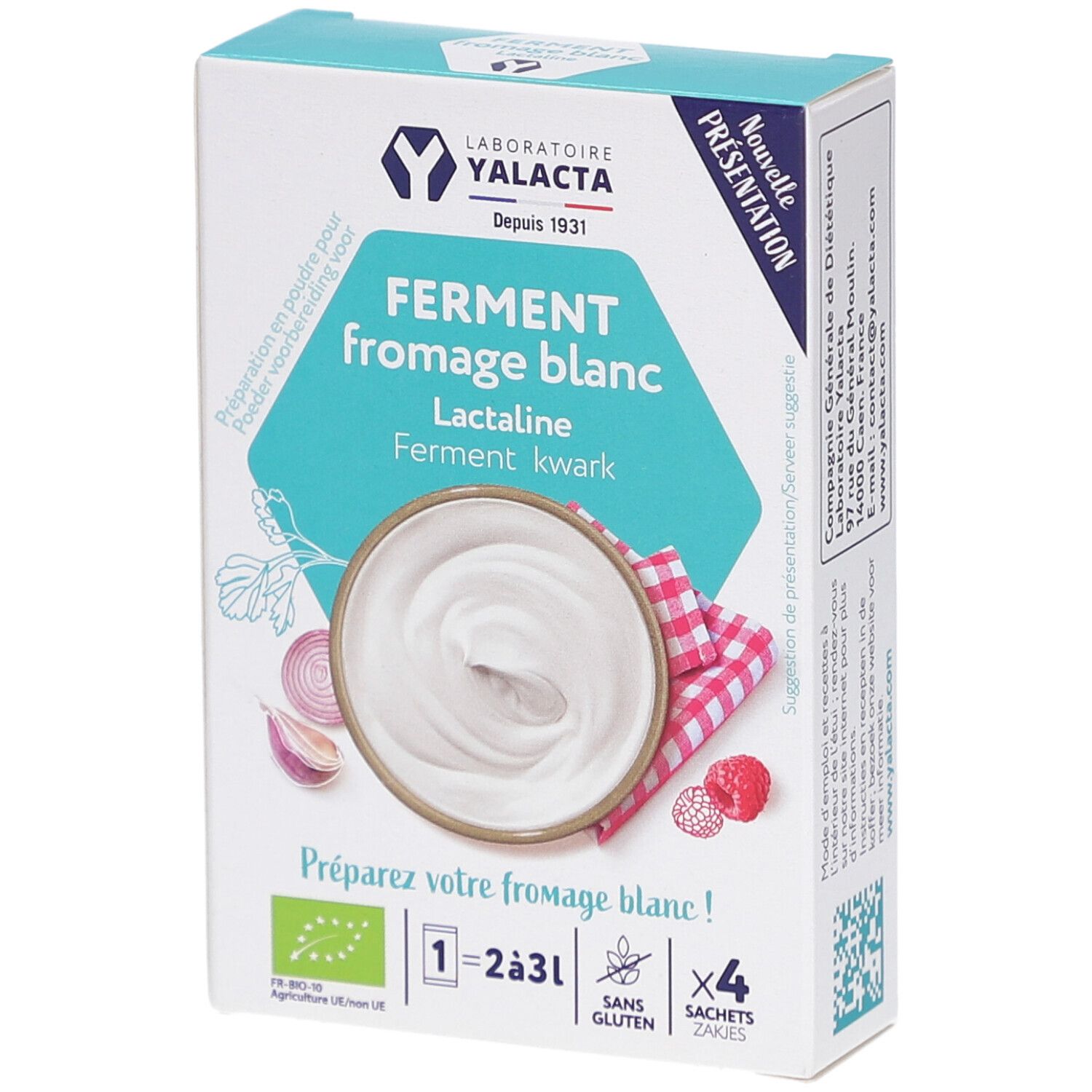Yalacta Ferment pour Fromage blanc 4x4 g Sachet(S)