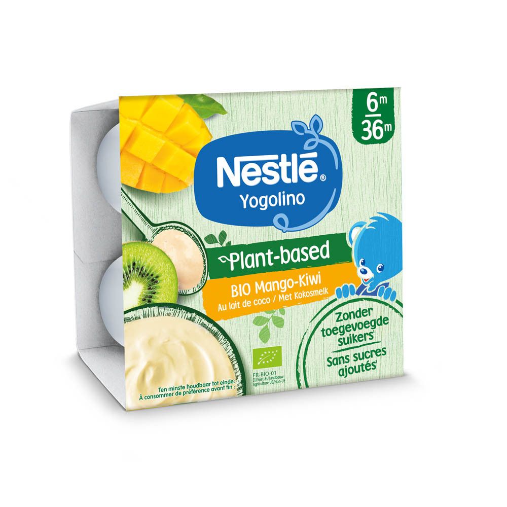 NESTLE Yogolino Desserts végétaux Mangue/Bio 4x90 g Aliment