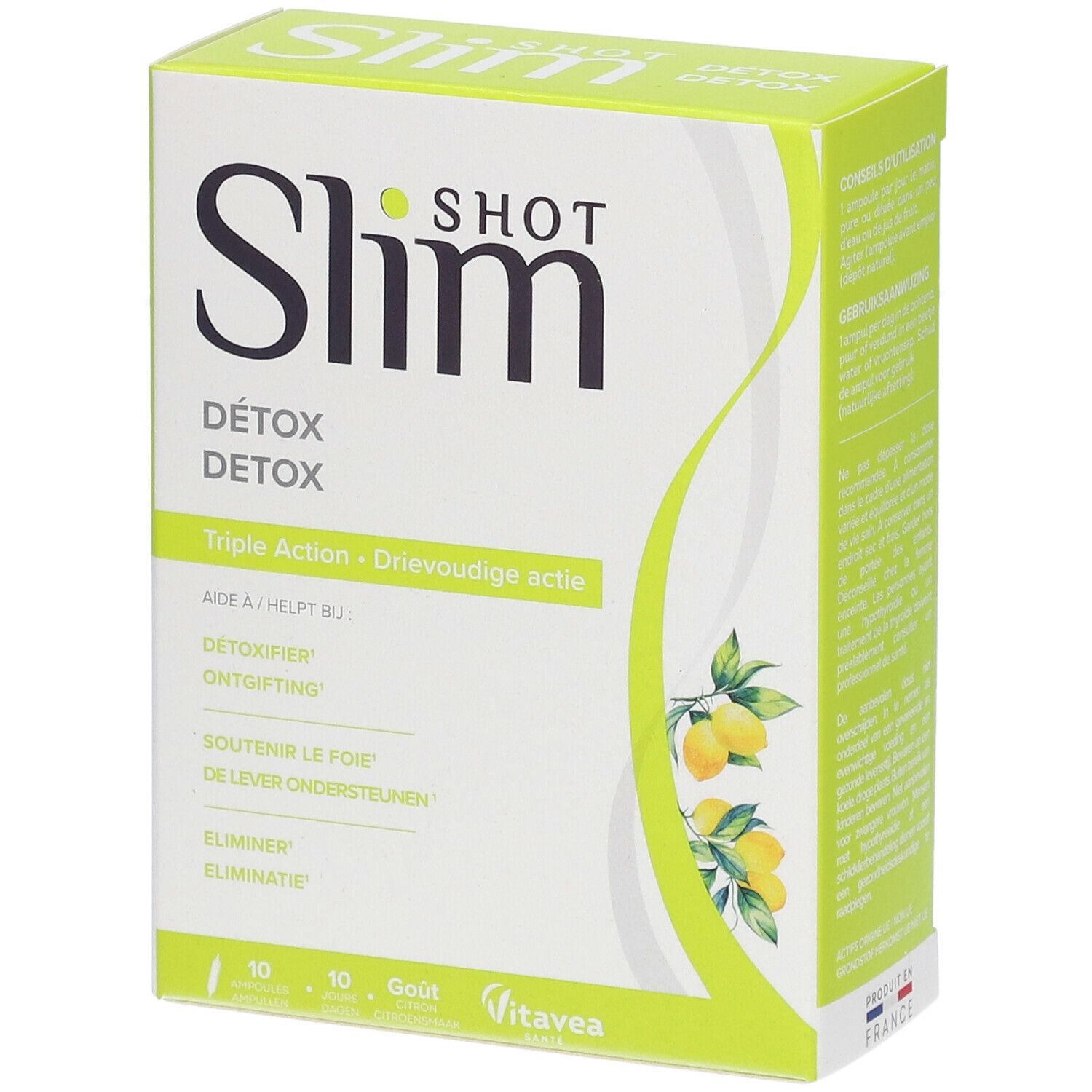 Slimshot Détox 10 pc(s) Ampoule(S)