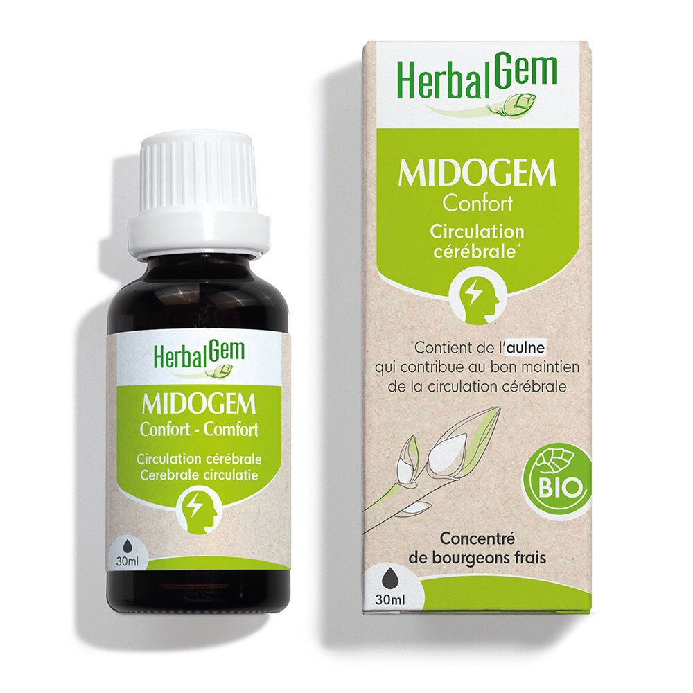 Herbalgem Complexes De Gemmotherapie Midogem Confort Bio Circulation Cerebrale 30Ml - Image 3