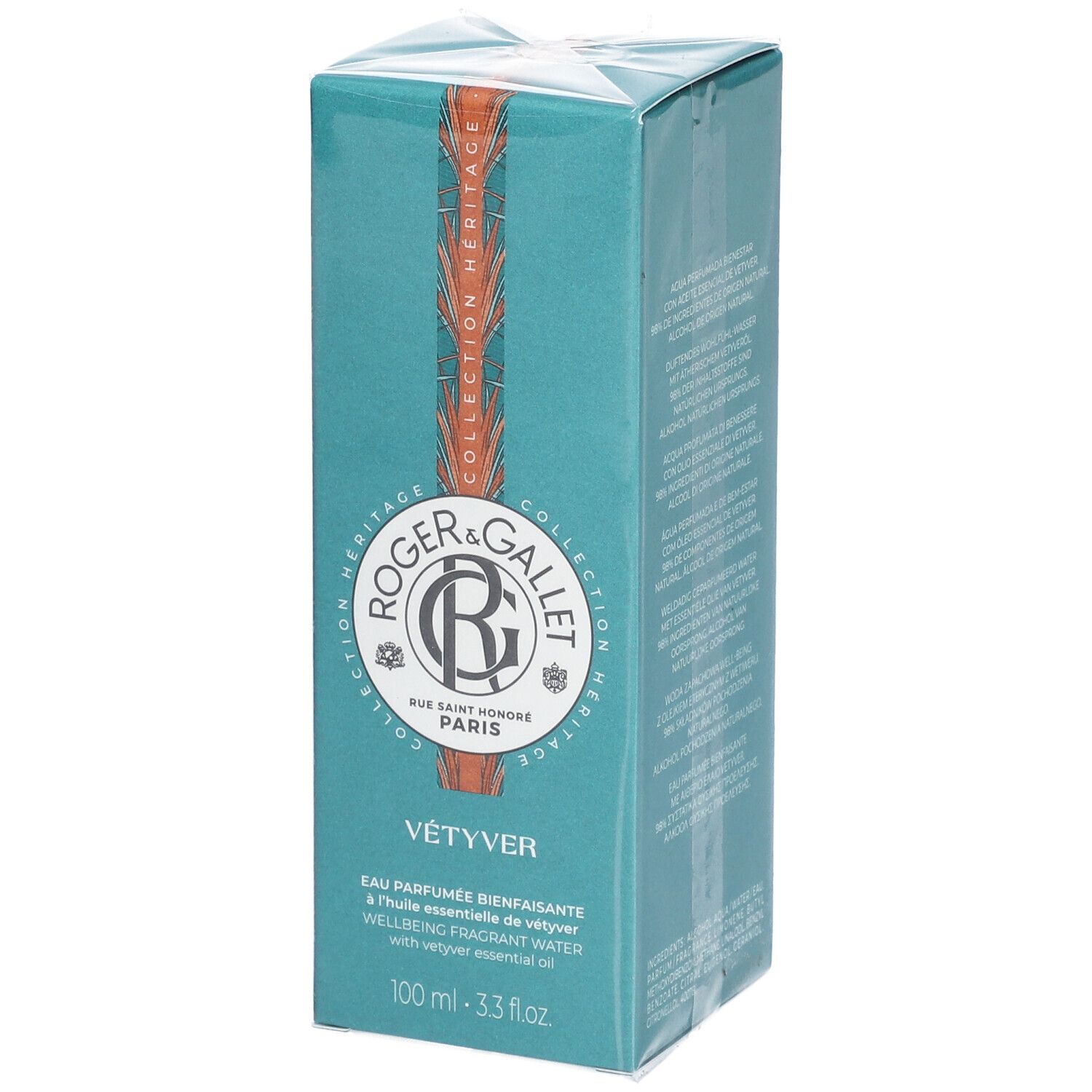 Roger & Gallet Eau Parfumée Bienfaisante VÉTYVER 100 ml Eau Pour Le Visage