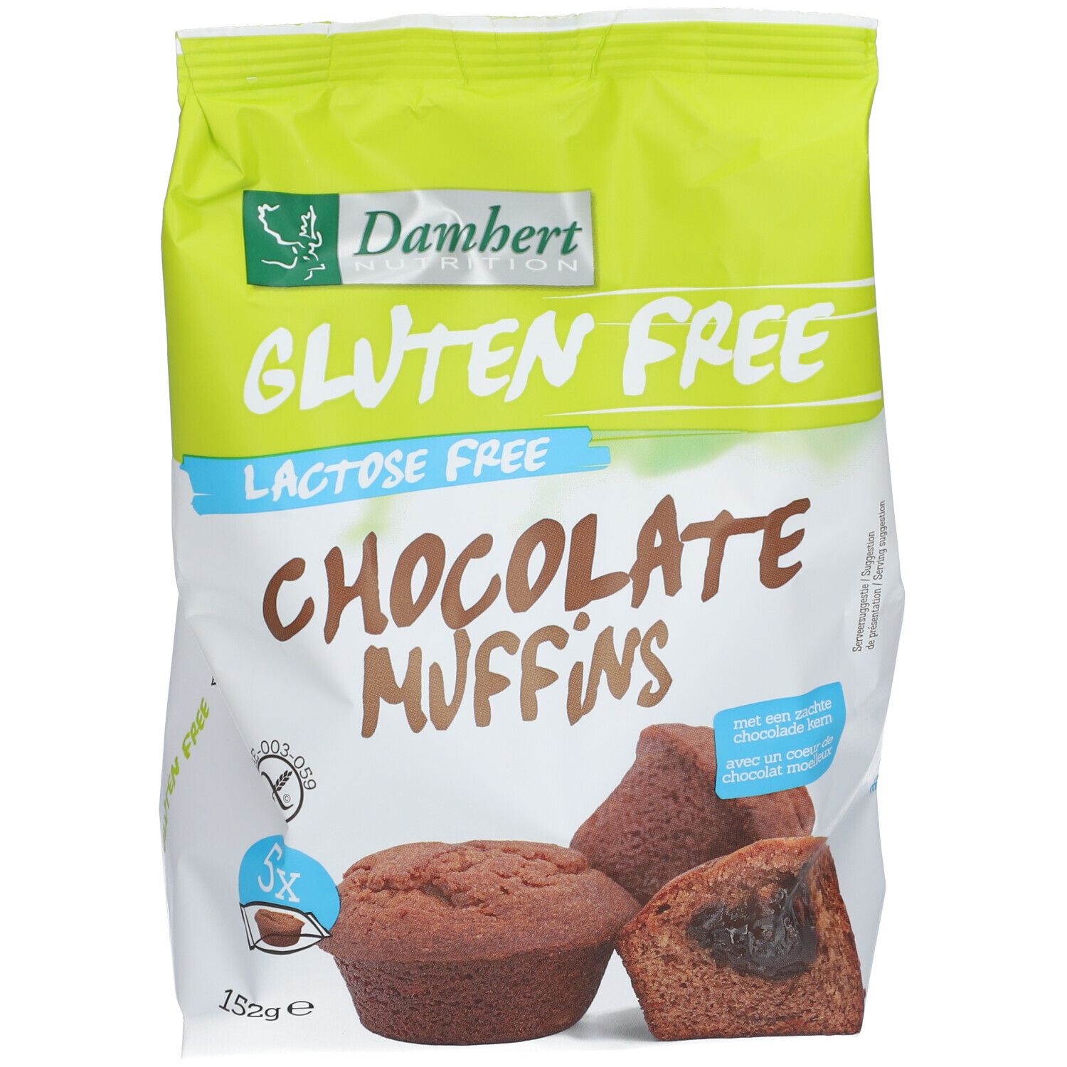 Damhert Muffins au chocolat sans gluten Aliment 152,5 g