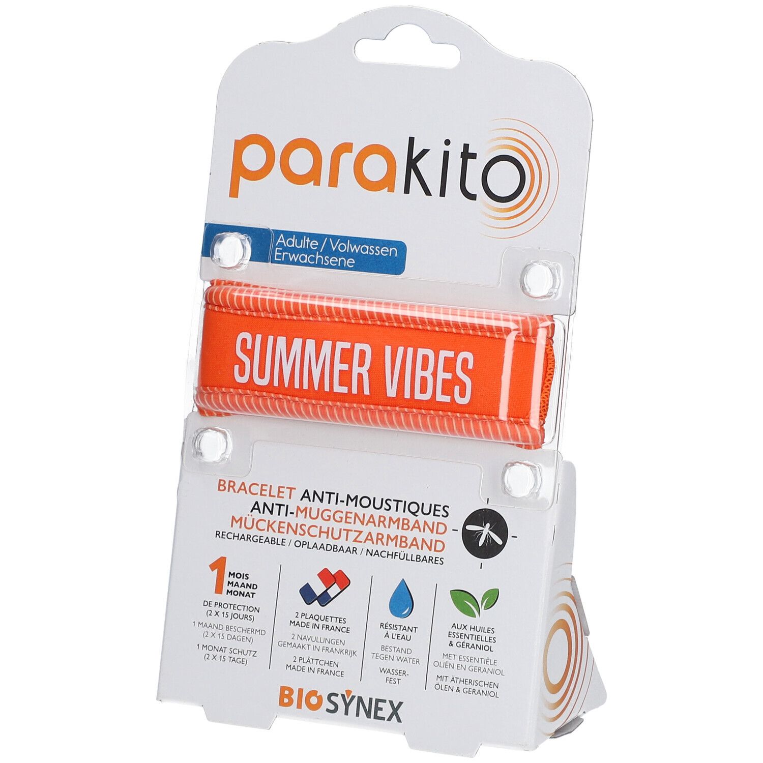 ParaKito bracelet anti-muguet Volwassenen Summer Vibes Oranje Bracelet 1 pc(s)