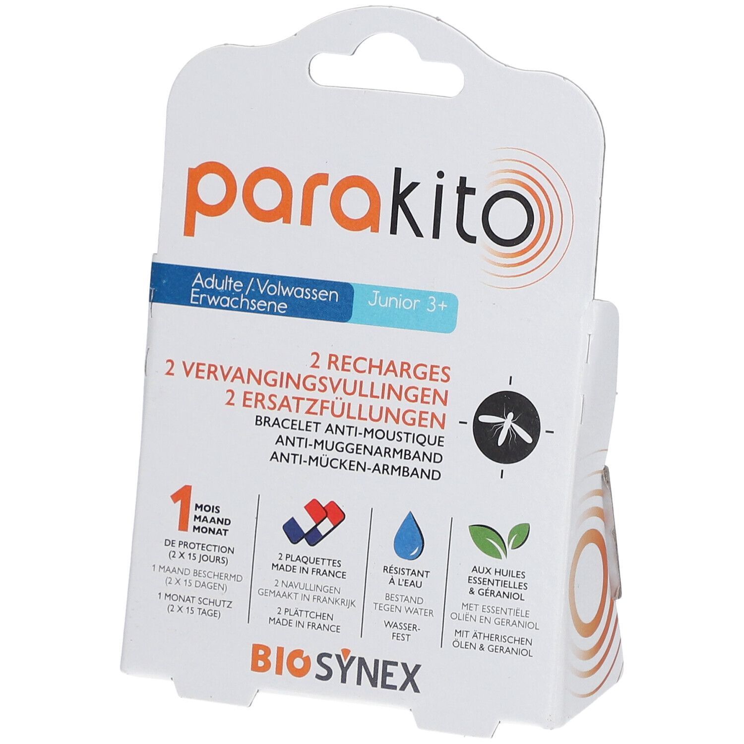 ParaKito 2 Recharges de remplacement pour bracelet anti-moustique Bracelet pc(s)