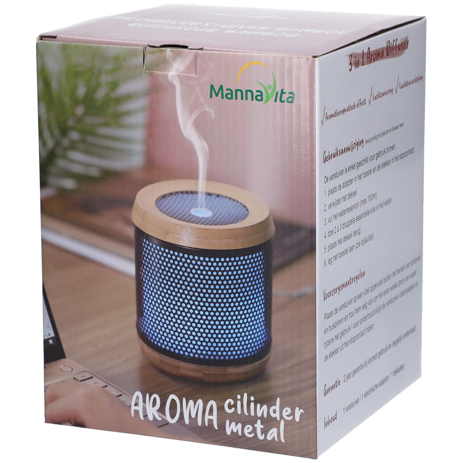MANNAVITA Diffuseur d'Arôme Cilinder Metal 1 pc(s) Accessoire(S)