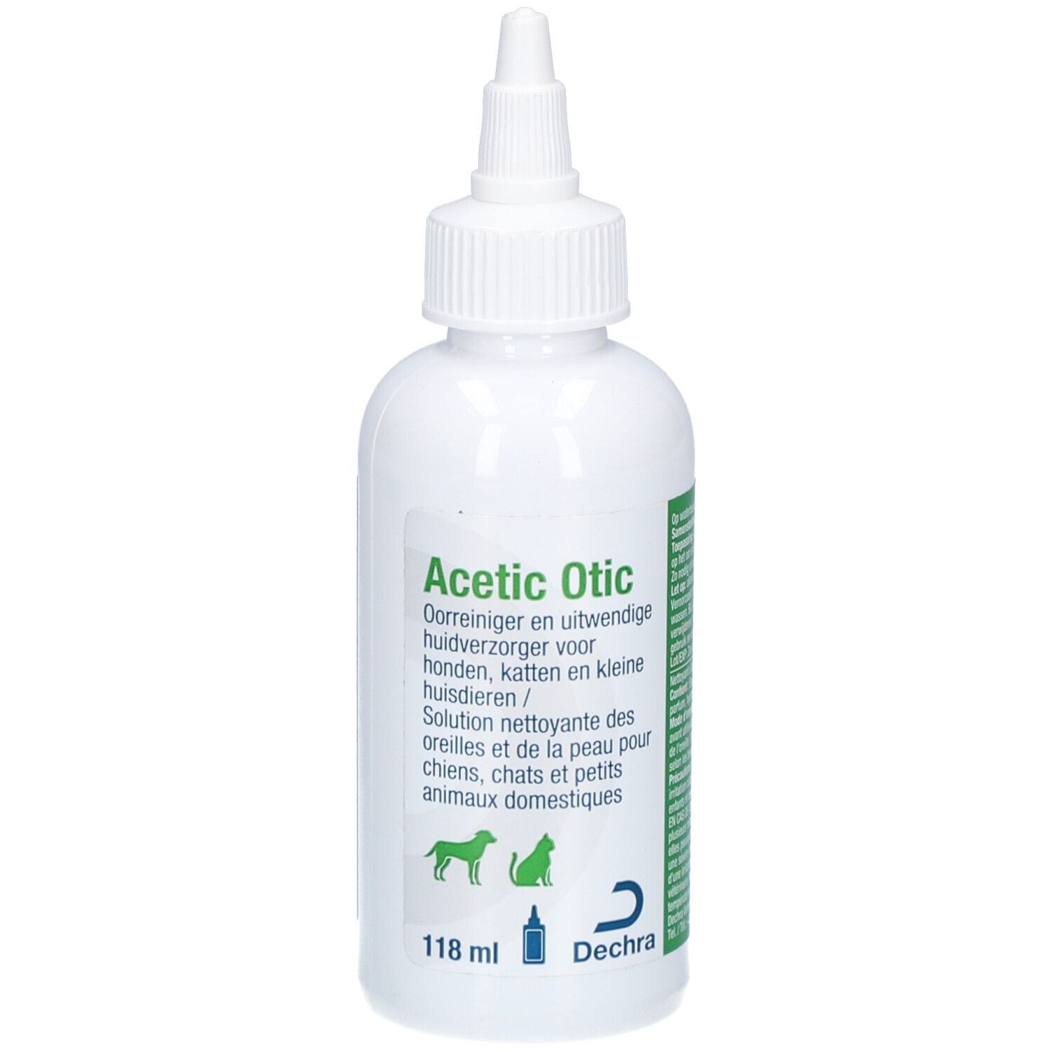 Dechra Acetic Otic Solution Nettoyante des Oreilles et de la Peau pour Chiens, Chats Petits Animaux Domestiques Solution(S) 118 ml