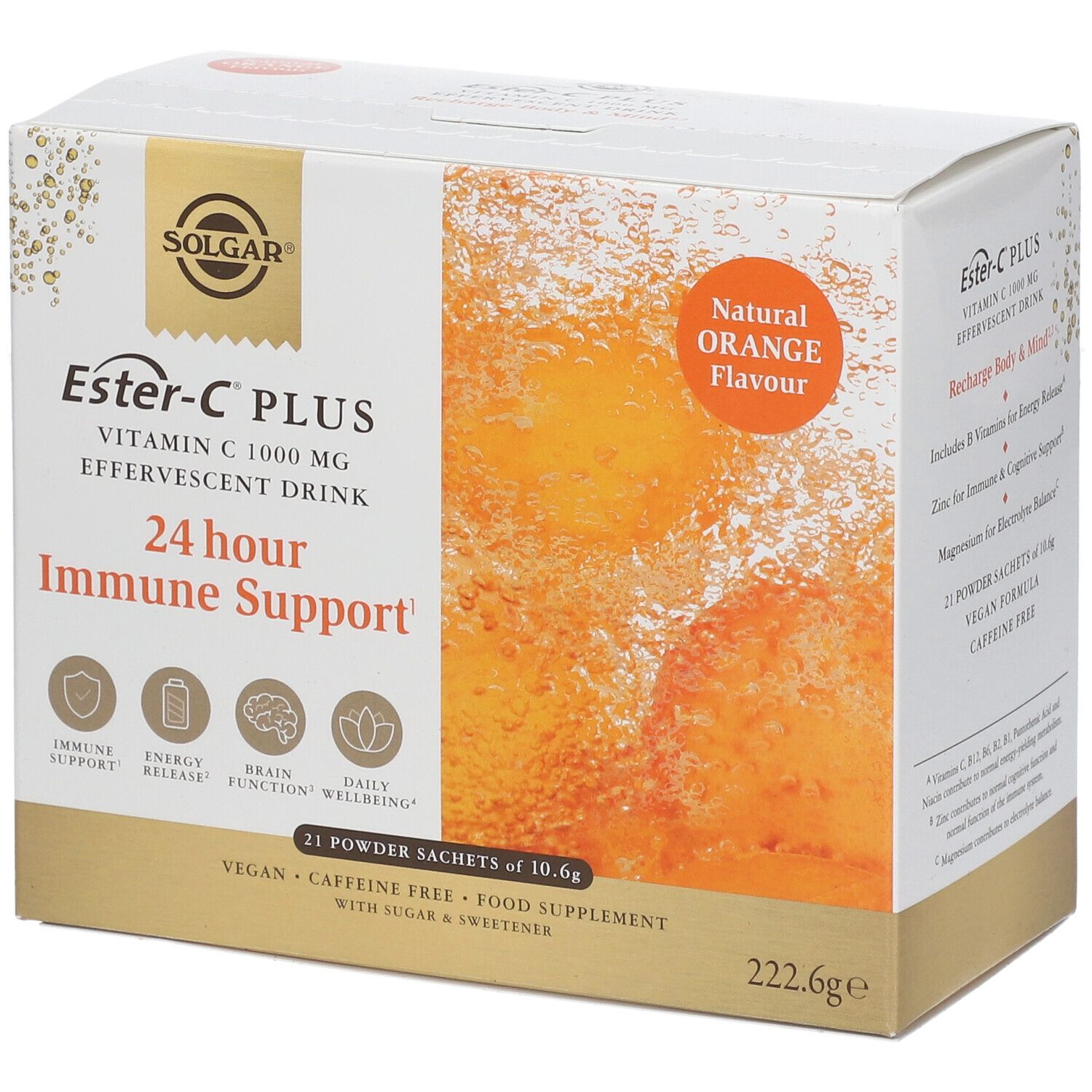 Solgar Poudre Effervescente Ester-C Plus Vitamine C 21 Unités - Image 3