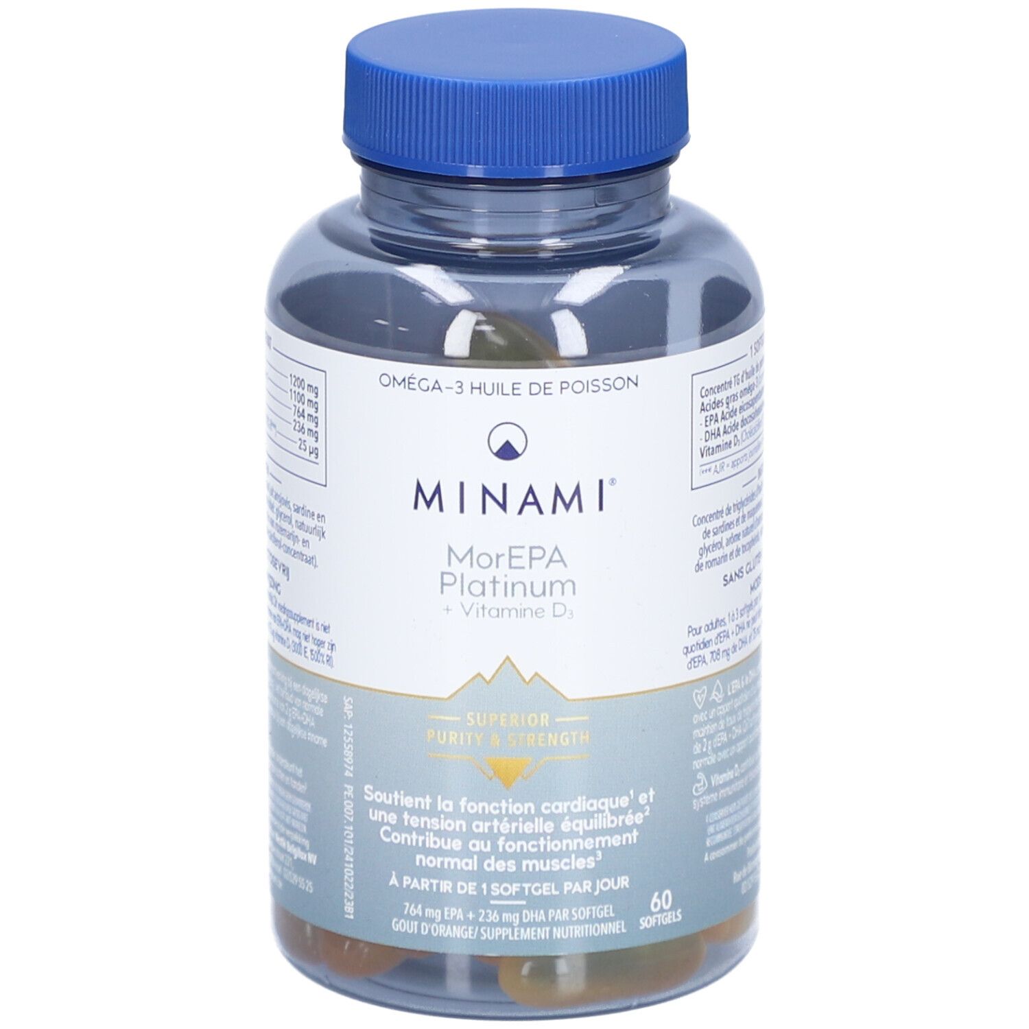 Minami MorEPA Platinum + Vitamine D3 Capsule(S) Douce(S) 60 pc(s)