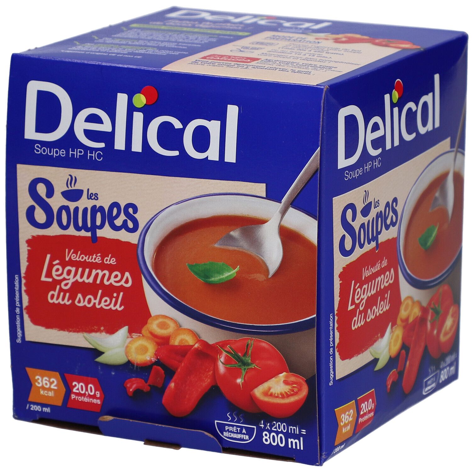 Delical Soupe HP HC Velouté de Légumes du Soleil Autre 4x200 ml