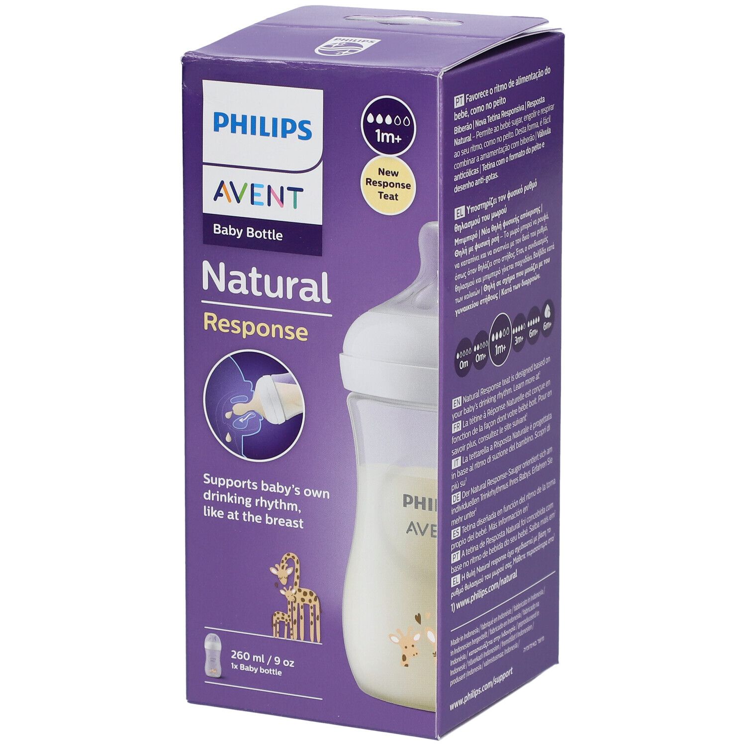 PHILIPS Avent Natural Response Biberon à réponse naturelle 260 ml SCY903/66 1 pc(s) Bouteilles