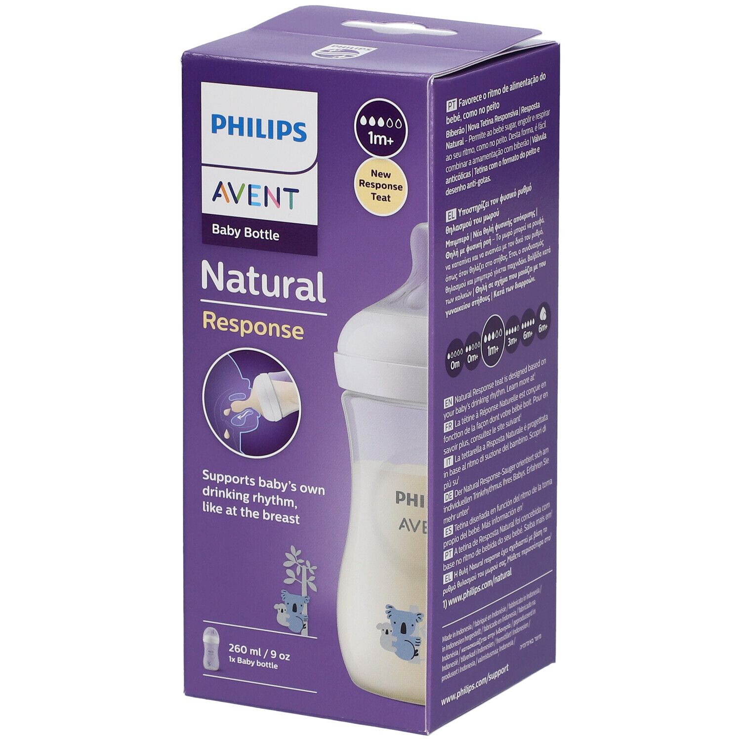 PHILIPS Avent Natural Response Biberon à réponse naturelle 260 ml SCY903/67 1 pc(s) Bouteilles