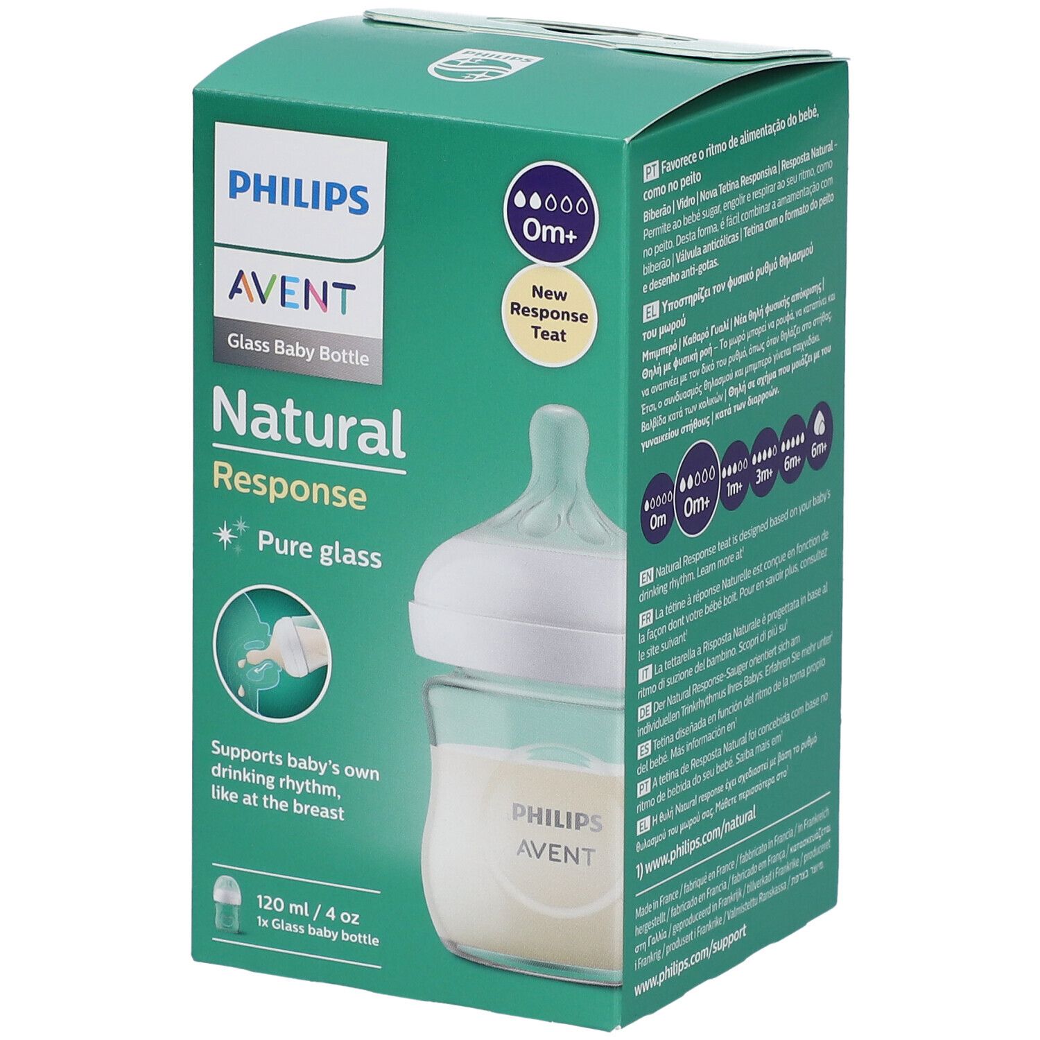PHILIPS Avent Natural Response Biberon en verre 120 ml 1 pc(s) Bouteilles