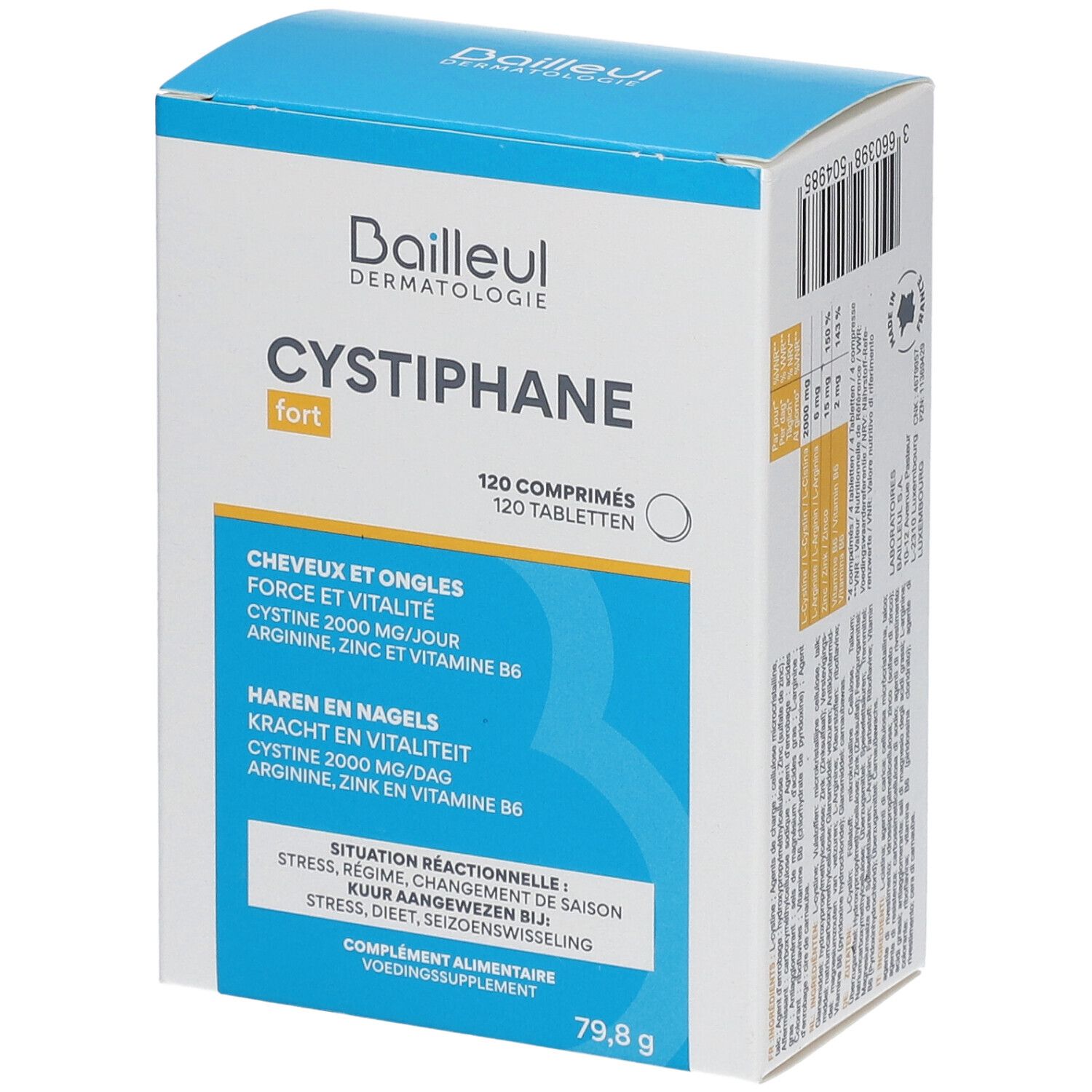 Cystiphane Bailleul Cheveux Et Ongles Fort Comprimé(S) 120 Pc(S)