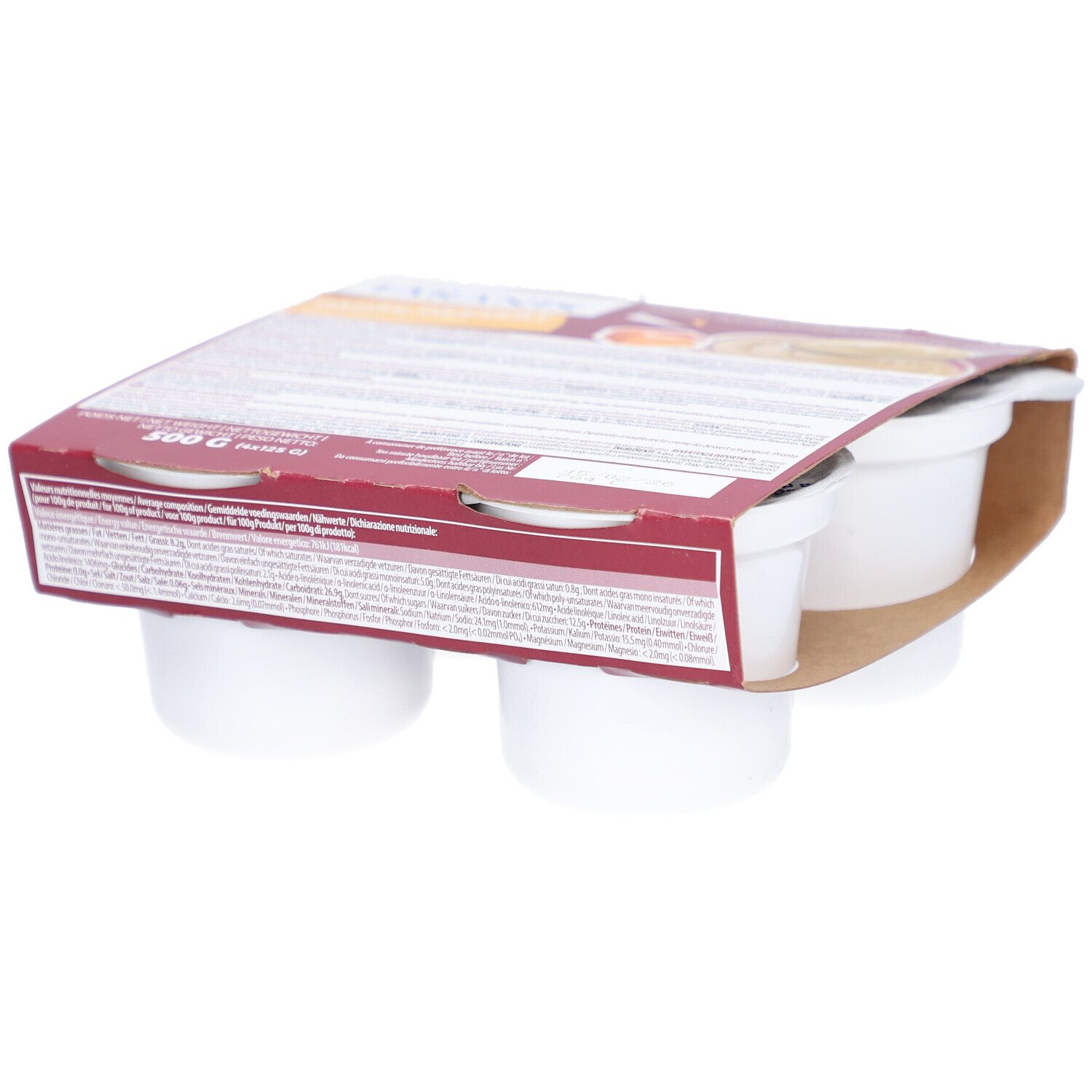 TARANIS Pause Dessert Saveur Caramel 4x125 g Aliment