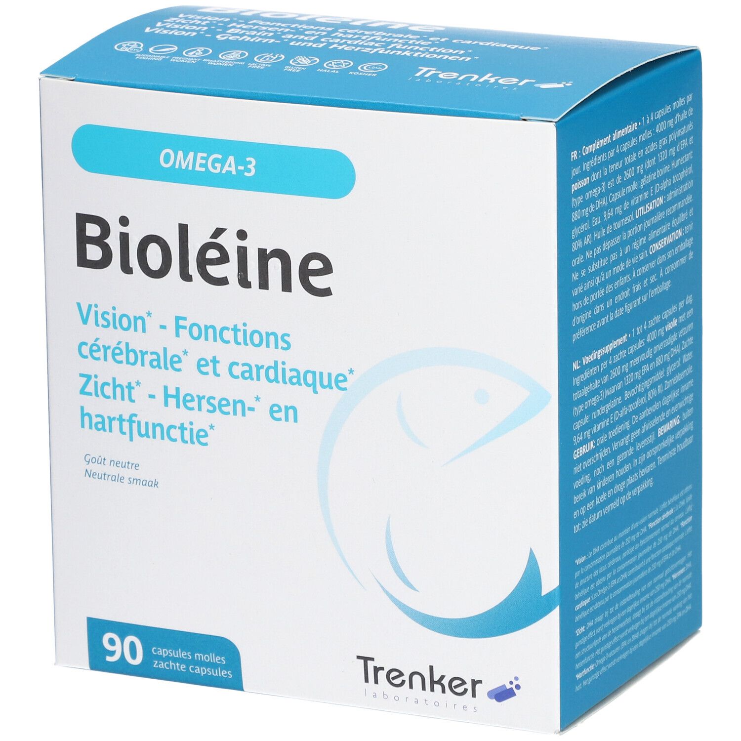 TRENKER Bioléine Oméga-3 90 pc(s) Capsule(S)