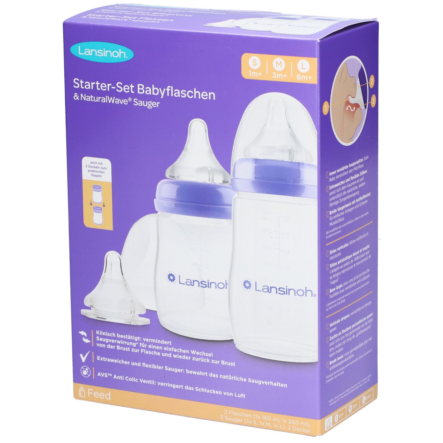 Lansinoh Coffret de Démarrage Biberon + Tétine NaturalWave 1 pc(s)