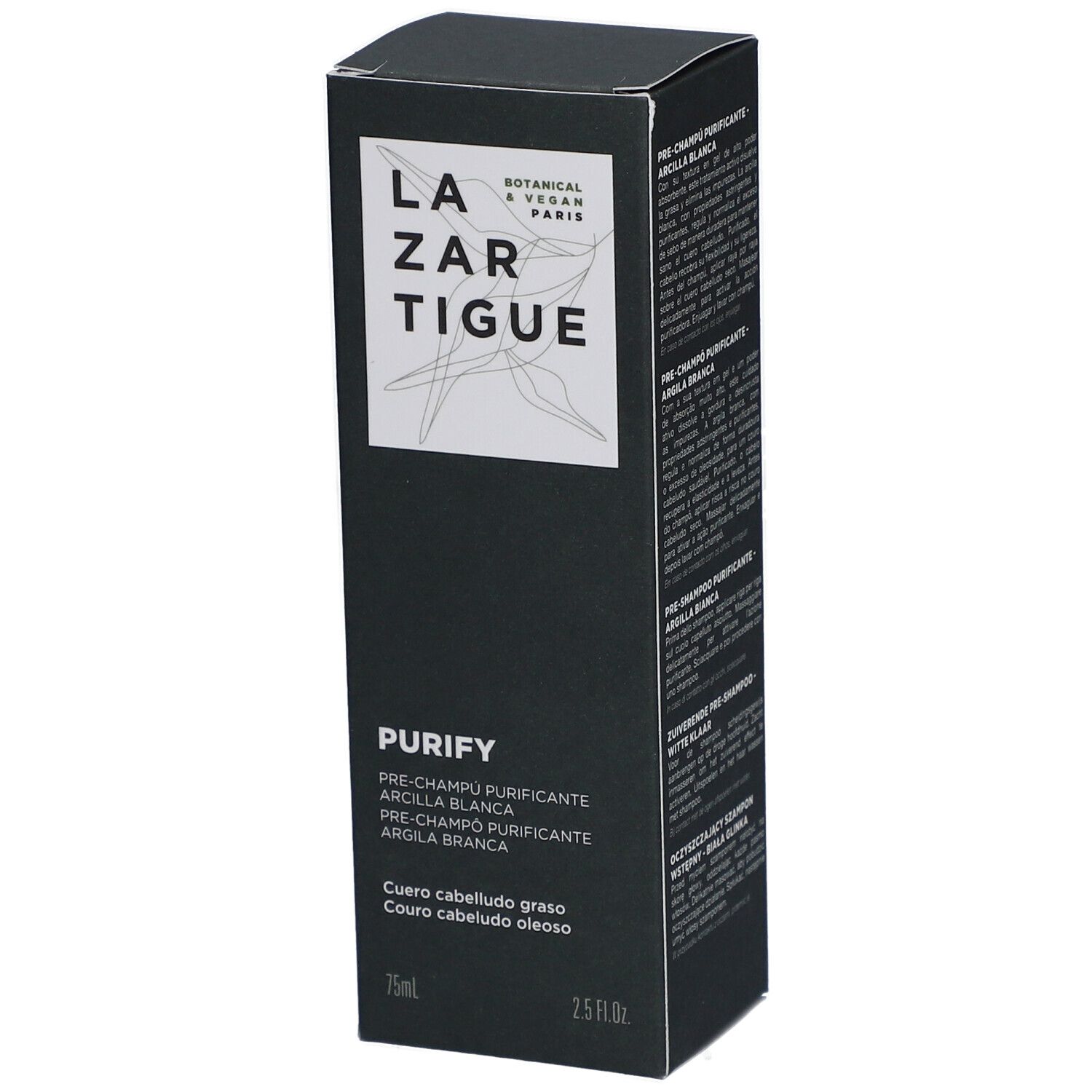 Lazartigue Purify Pre-Shampooing Purifiant Argile Blanche Shampooing 75 Ml