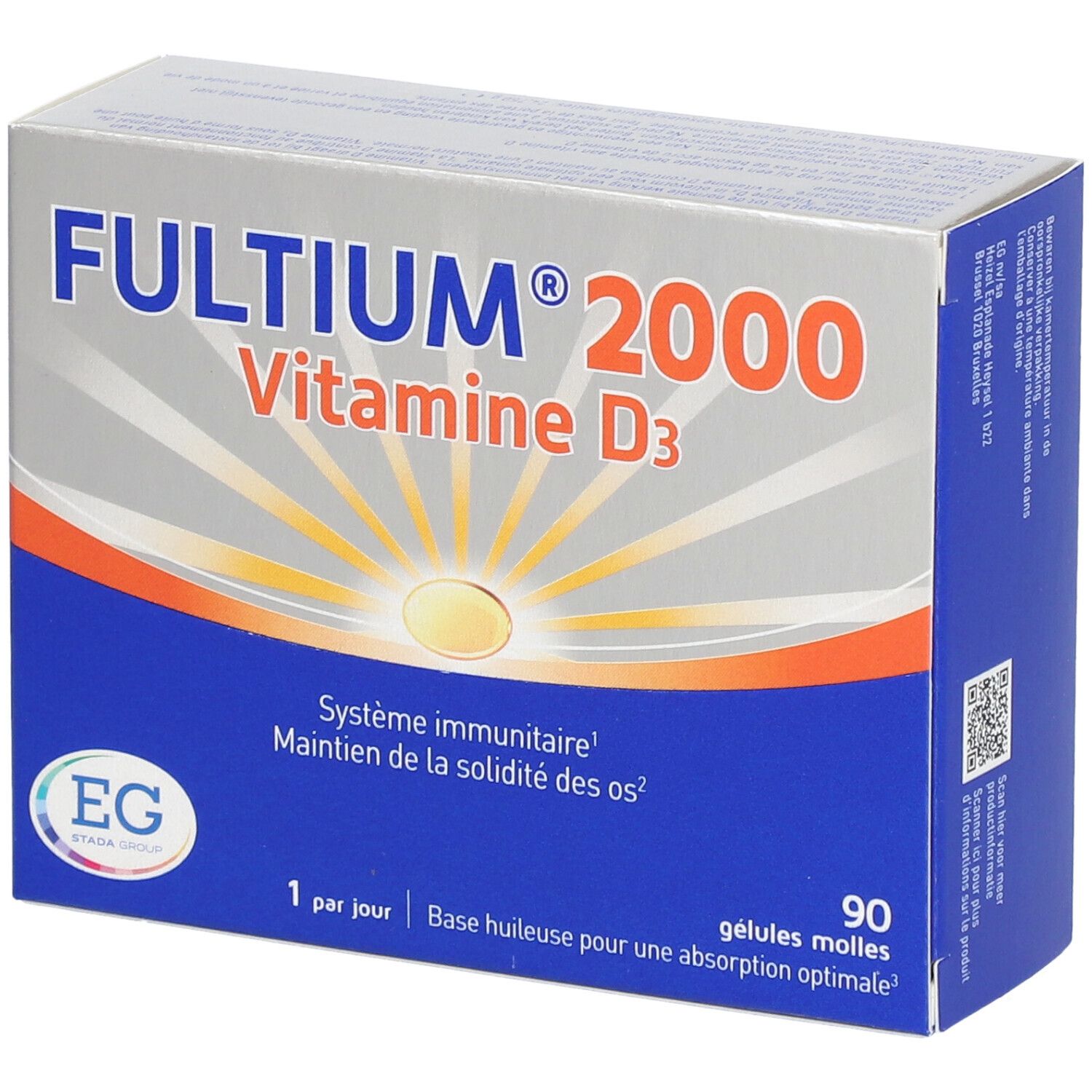 Fultium 2000 Vitamine D3 90 capsules 90 pc(s) Capsule(S)