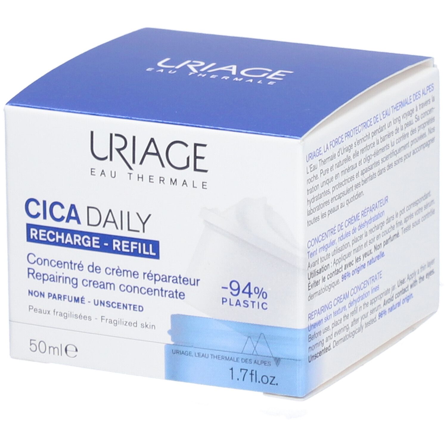 Uriage Cica Daily Concentré De Crème Réparateur Récharge 50 Ml