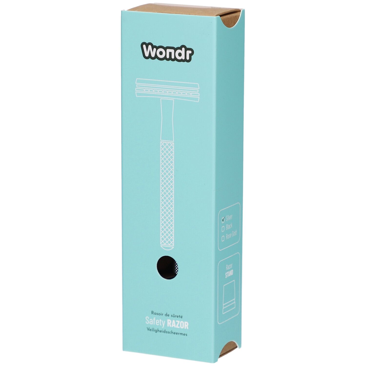 Rasoir de sécurité Wondr argent + support 1 pc(s) Ciseaux