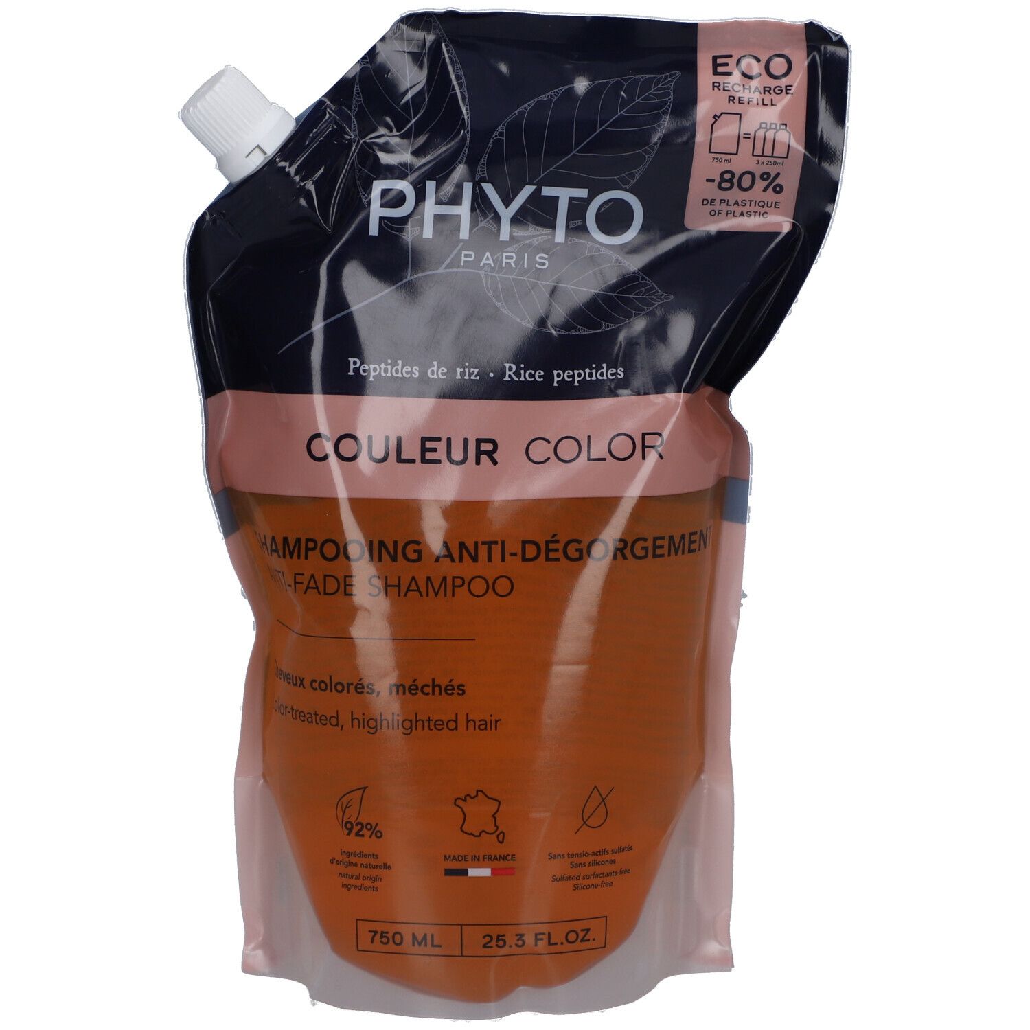 Phyto Champú Anti-Desgaste - Champú Color Cabello Teñido - 750 ml Recarga - Image 3