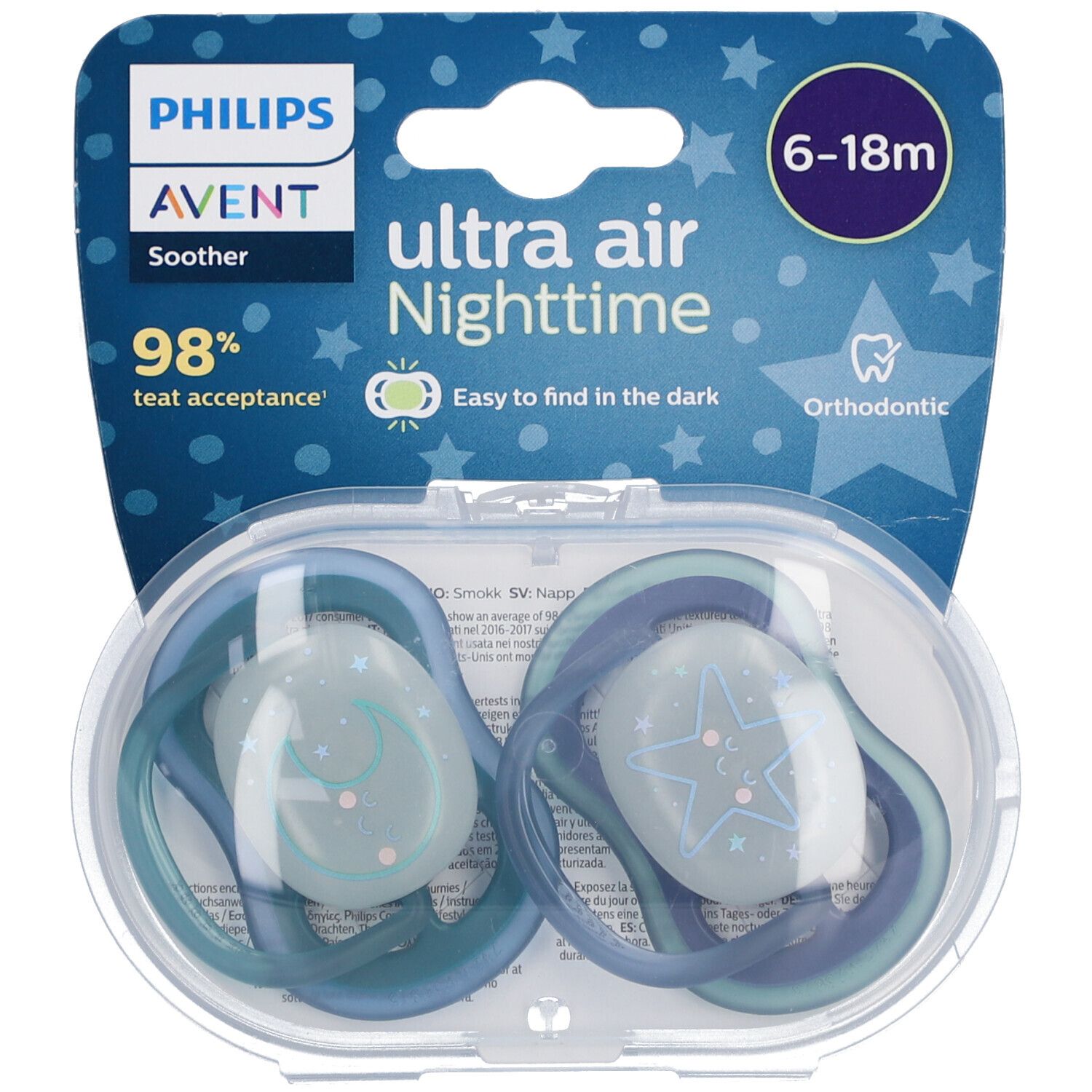 PHILIPS AVENT ultra air Nighttime Sucette 6-18 mois 2 pc(s) Sucette(S)