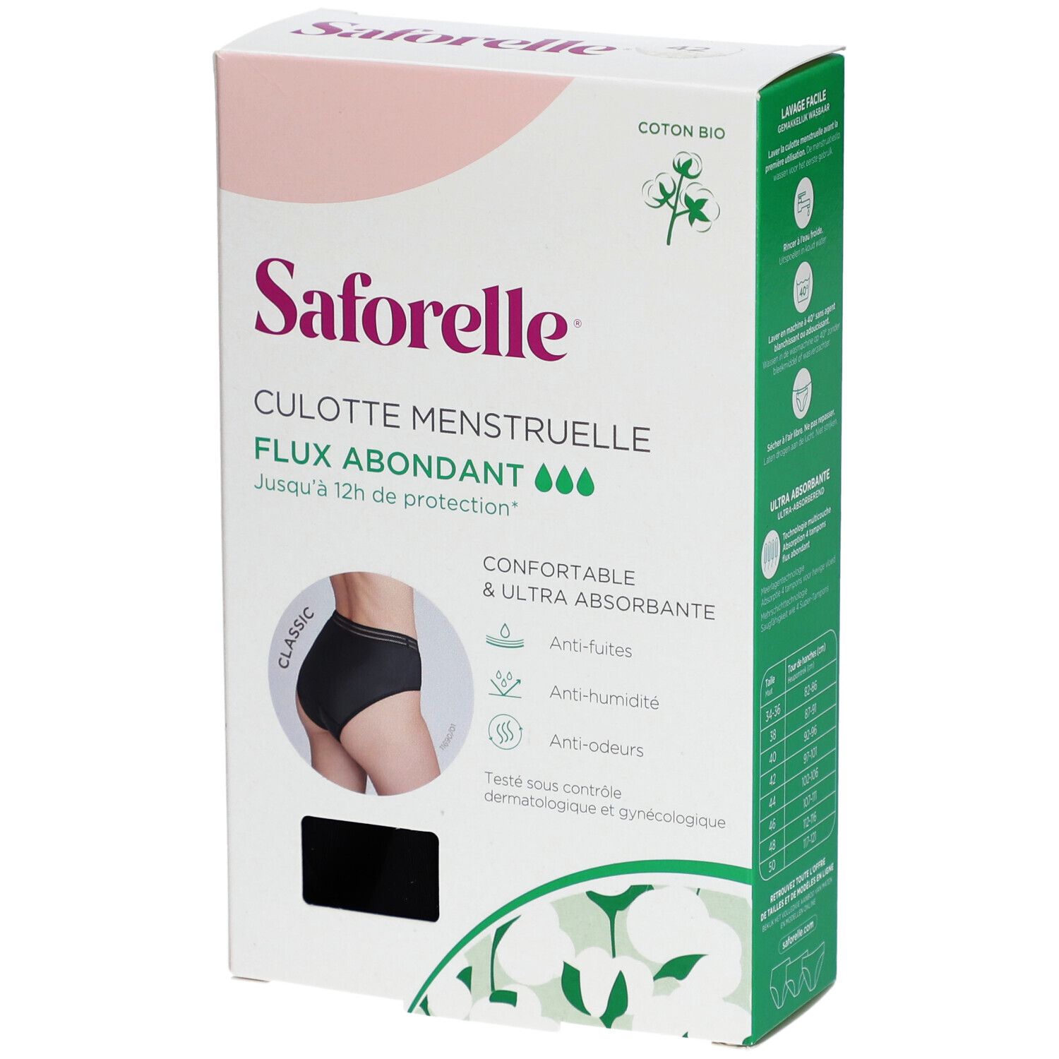 Saforelle Culotte pour les Règles Flux Abondant Taille 42 Menstruelle 1 pc(s)