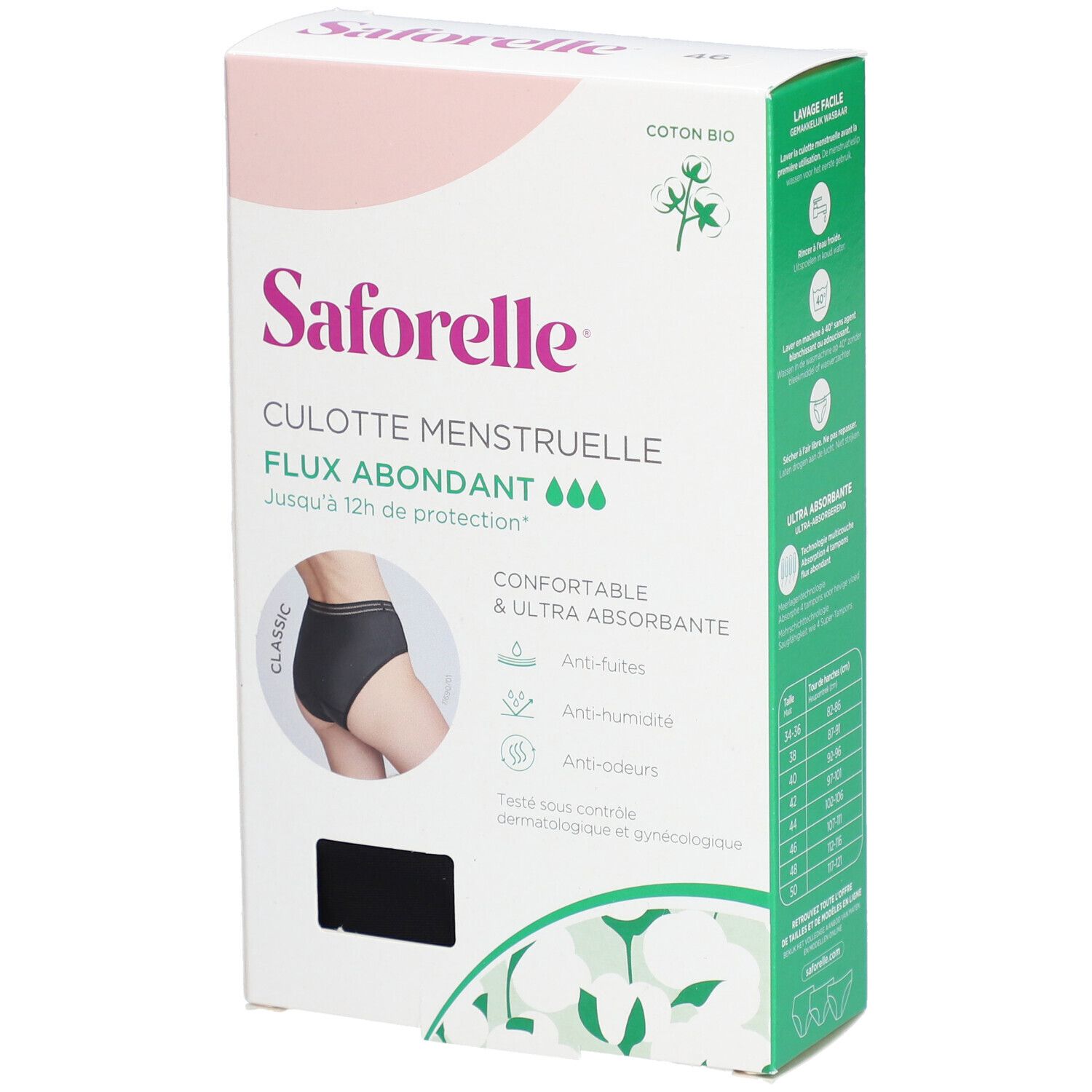 Saforelle Culotte Menstruelle Flux Abondant Taille 46 1 pc(s)