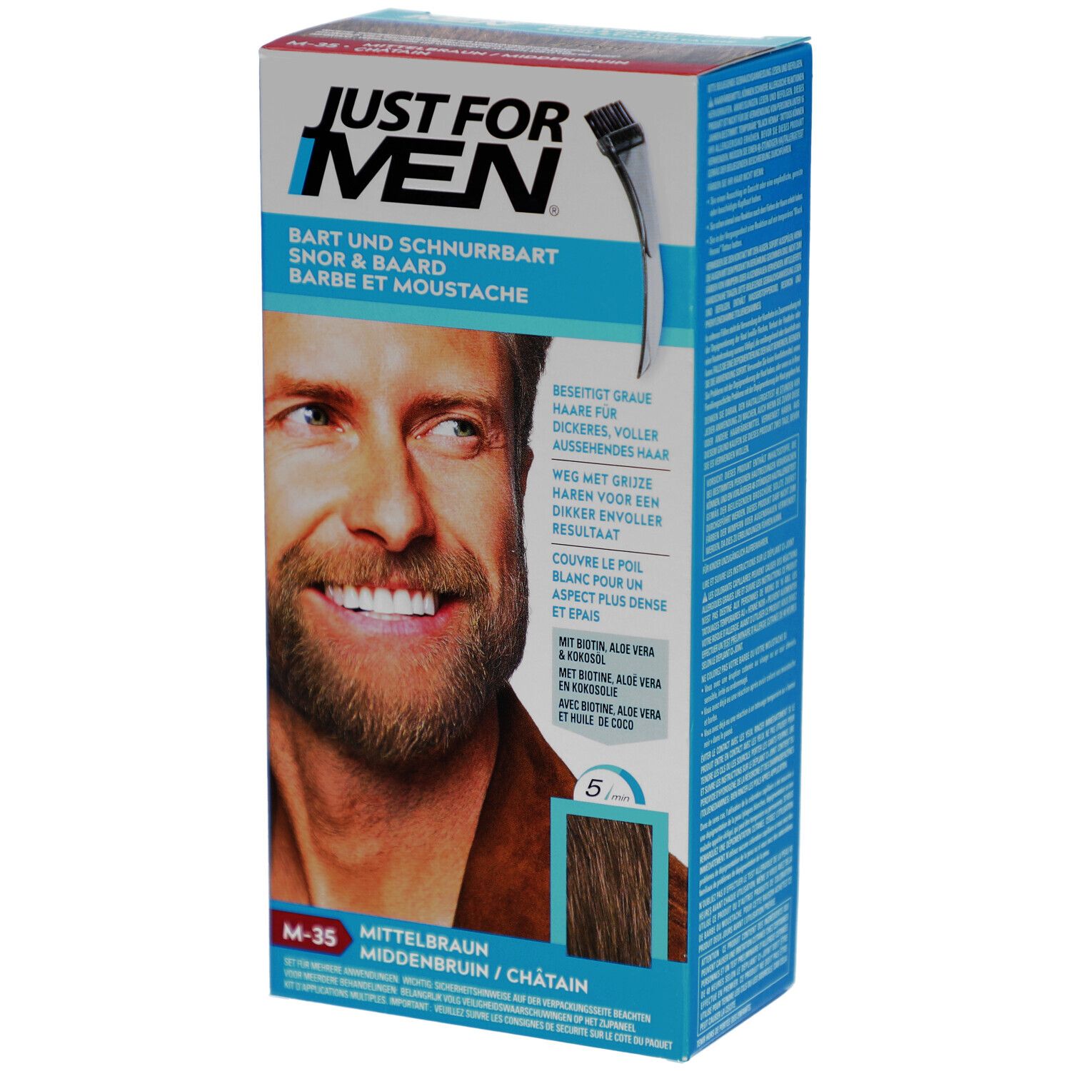 Just For Men Moustache&barbe Chatain M-35 Crème 28 g