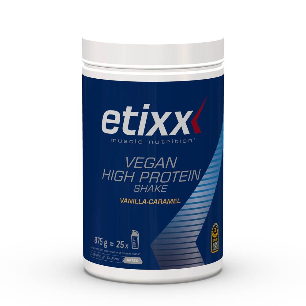 Etixx Vegan High Protein Shake Vanille-Caramel Poudre 875 G - Image 1