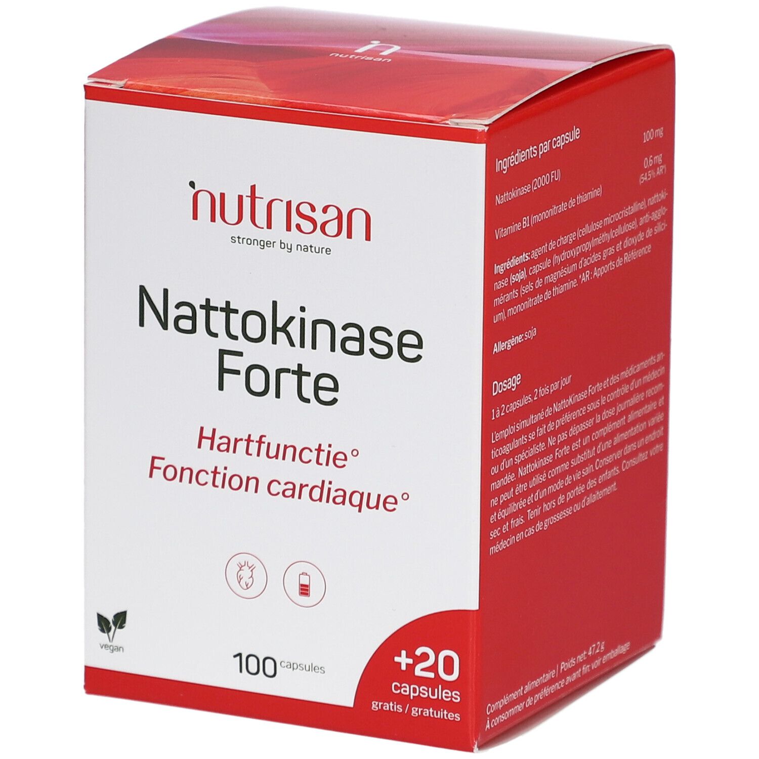 Nutrisan Nattokinase Forte 100 + 20 Capsules Gratuites 100+20 pc(s) Capsule(S)