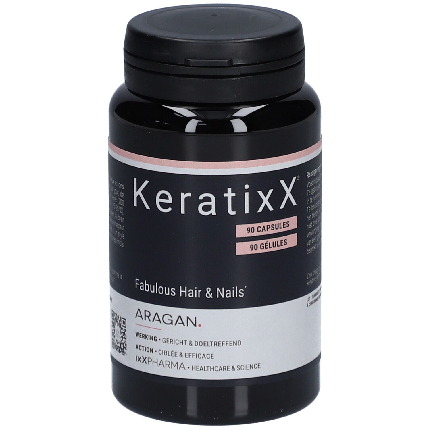 KERATIXX | Complément kératine, zinc & vitamines B | cheveux & ongles 90 pc(s) Capsule(S)