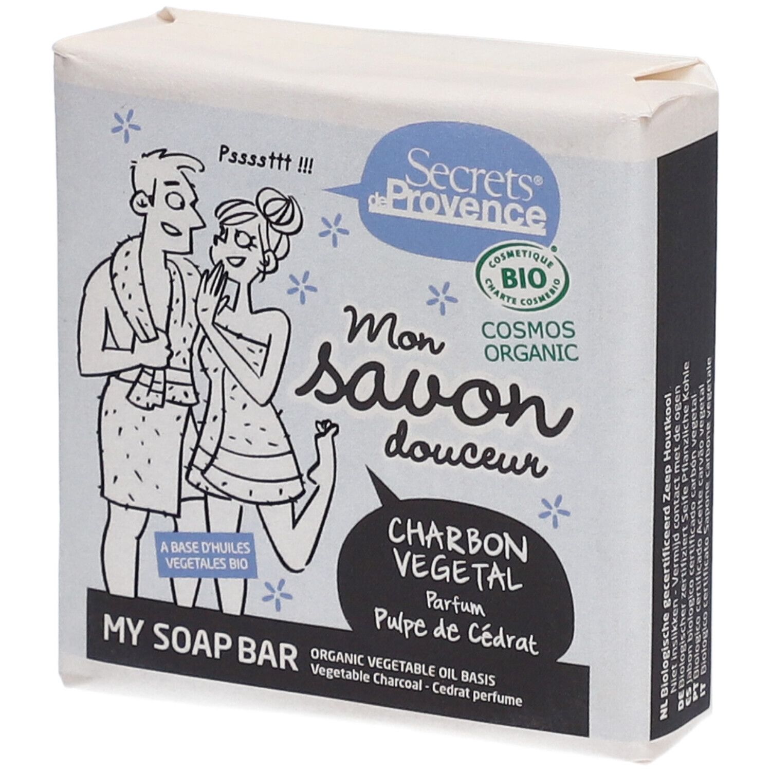 Secrets de Provence Savon Charbon Bio 100 g Savon