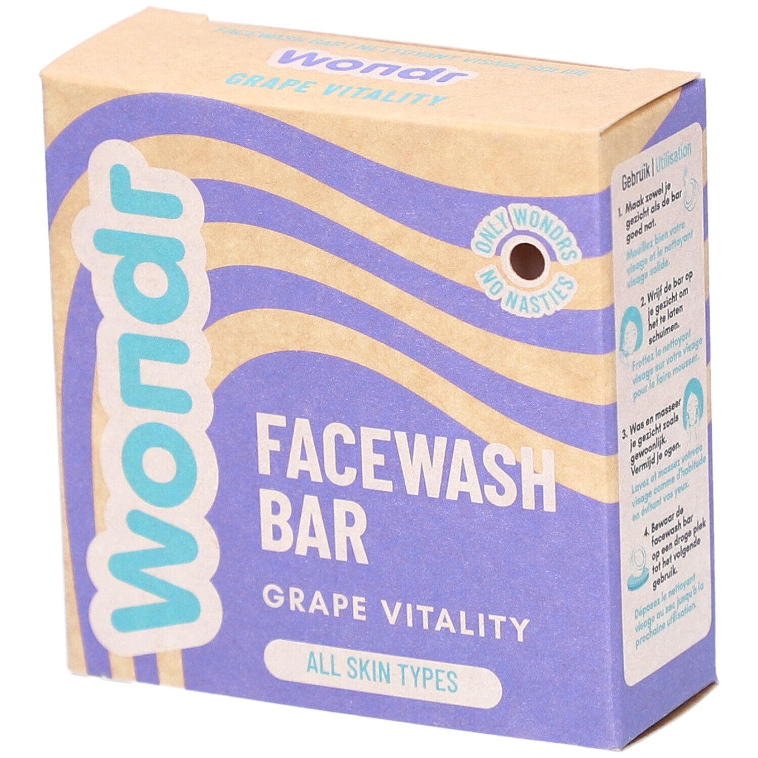 Wondr Grape Vitality Facewash Bar 82 g Savon