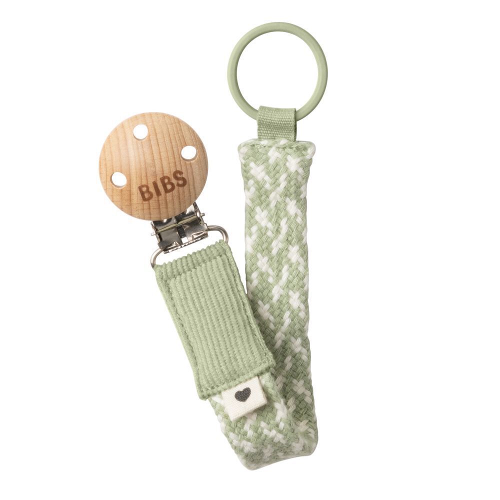 BIBS Attache-sucette tressée Sauge/Blanc 1 pc(s) Attache-Tétine