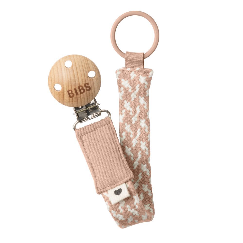 BIBS Attache-sucette tressée Rose 1 pc(s) Pinces