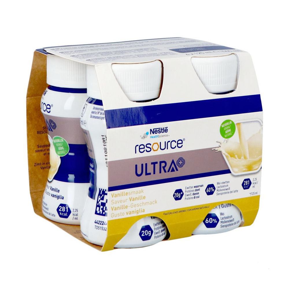Resource Ultra + Saveur Vanille 4x125ml 4x125 ml Fluide