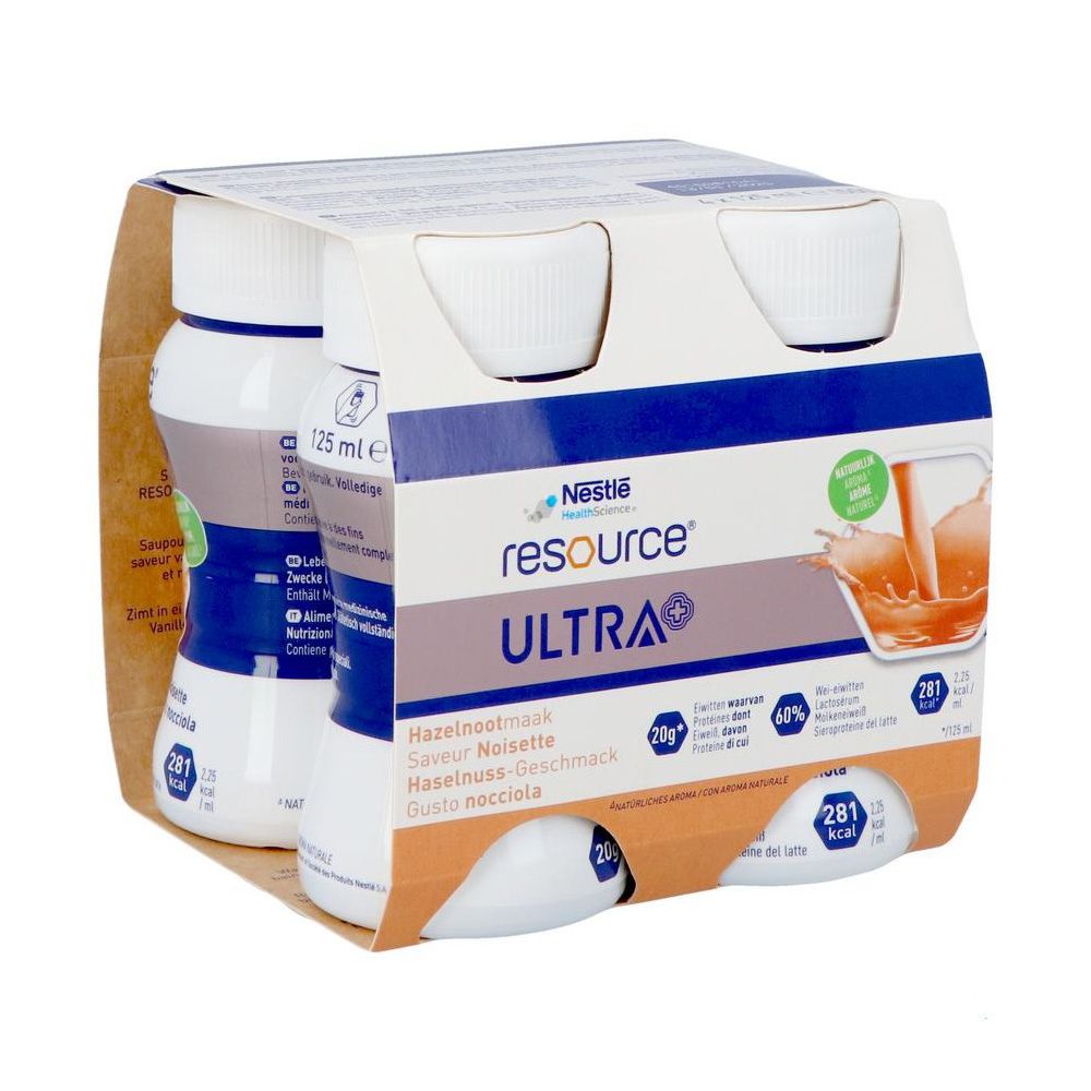 Resource Ultra+ Saveur Noisette 4x125ml 4x125 ml Fluide